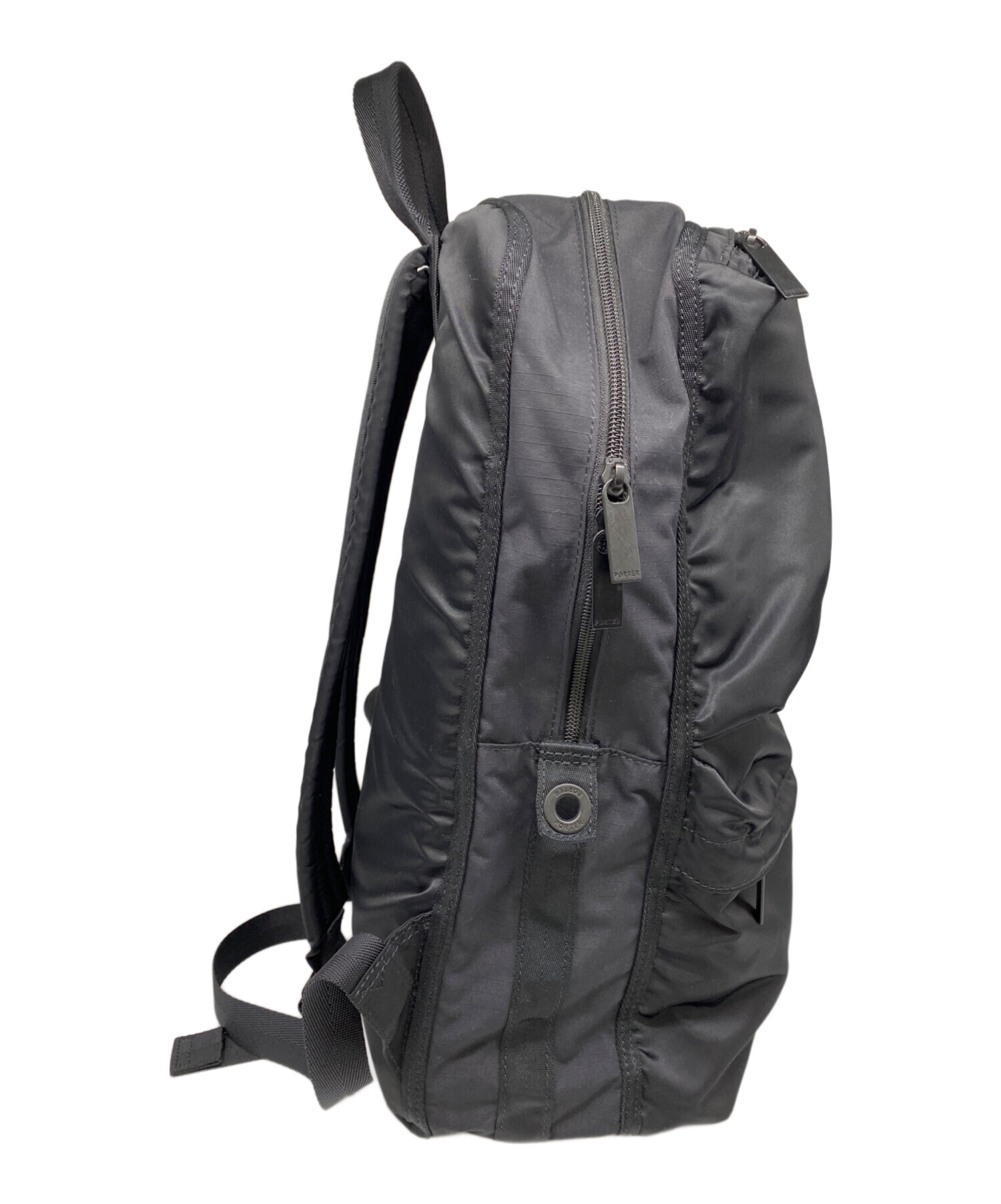 中古・古着通販】PORTER (ポーター) ナイロンリュック ブラック