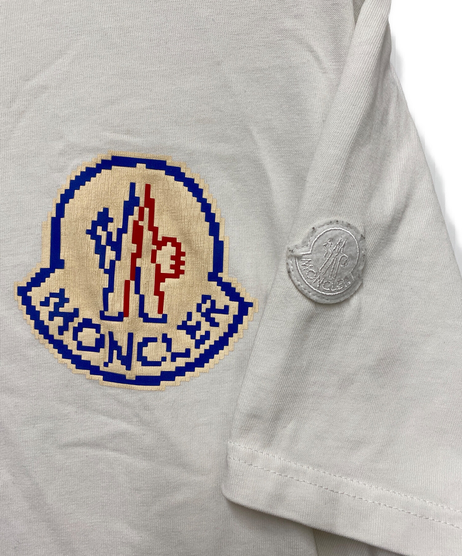 中古・古着通販】MONCLER (モンクレール) 半袖Tシャツ ホワイト サイズ 