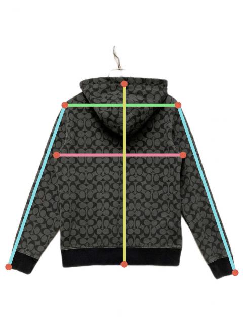 中古・古着通販】COACH (コーチ) ジップパーカー グレー×ブラック