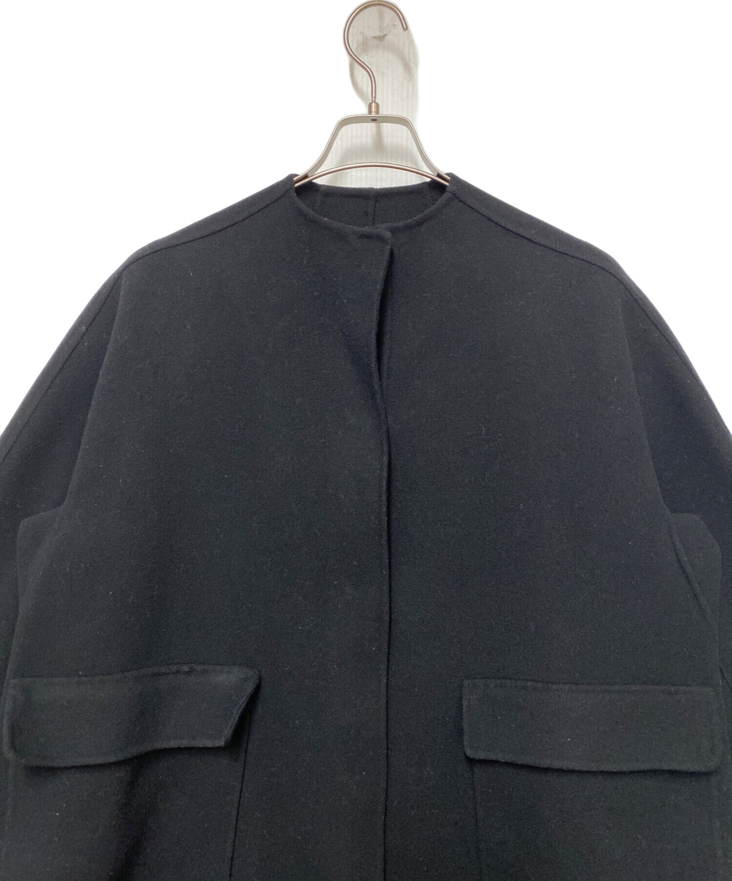 中古・古着通販】Drawer (ドゥロワー) ドロップスリーブブラックコート