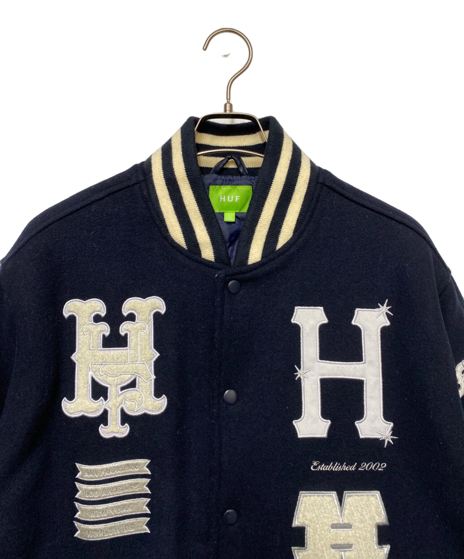 中古・古着通販】HUF (ハフ) 20 YEAR CLASSIC H VARSITY JACKET