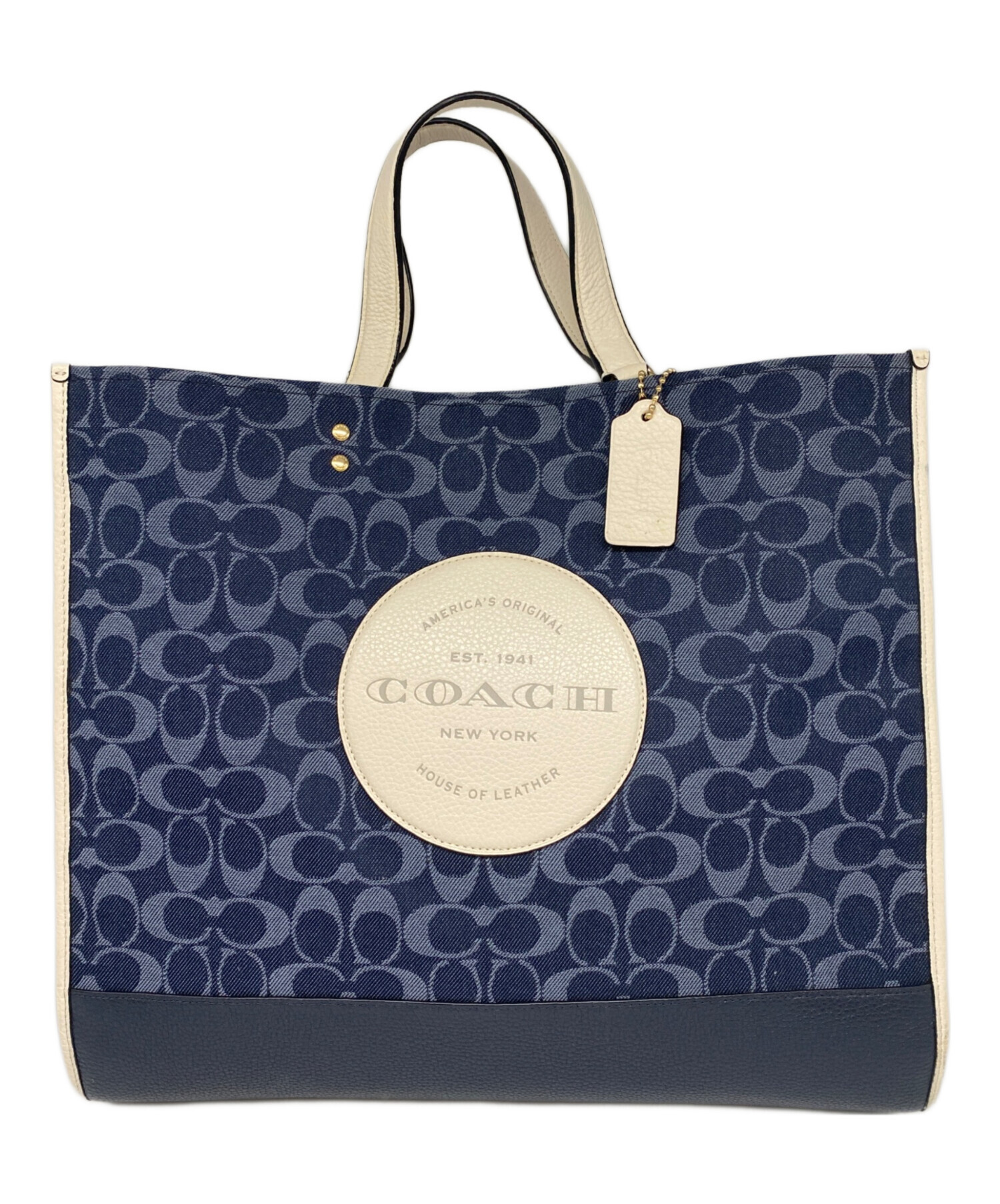 中古・古着通販】COACH (コーチ) トートバッグ ネイビー｜ブランド