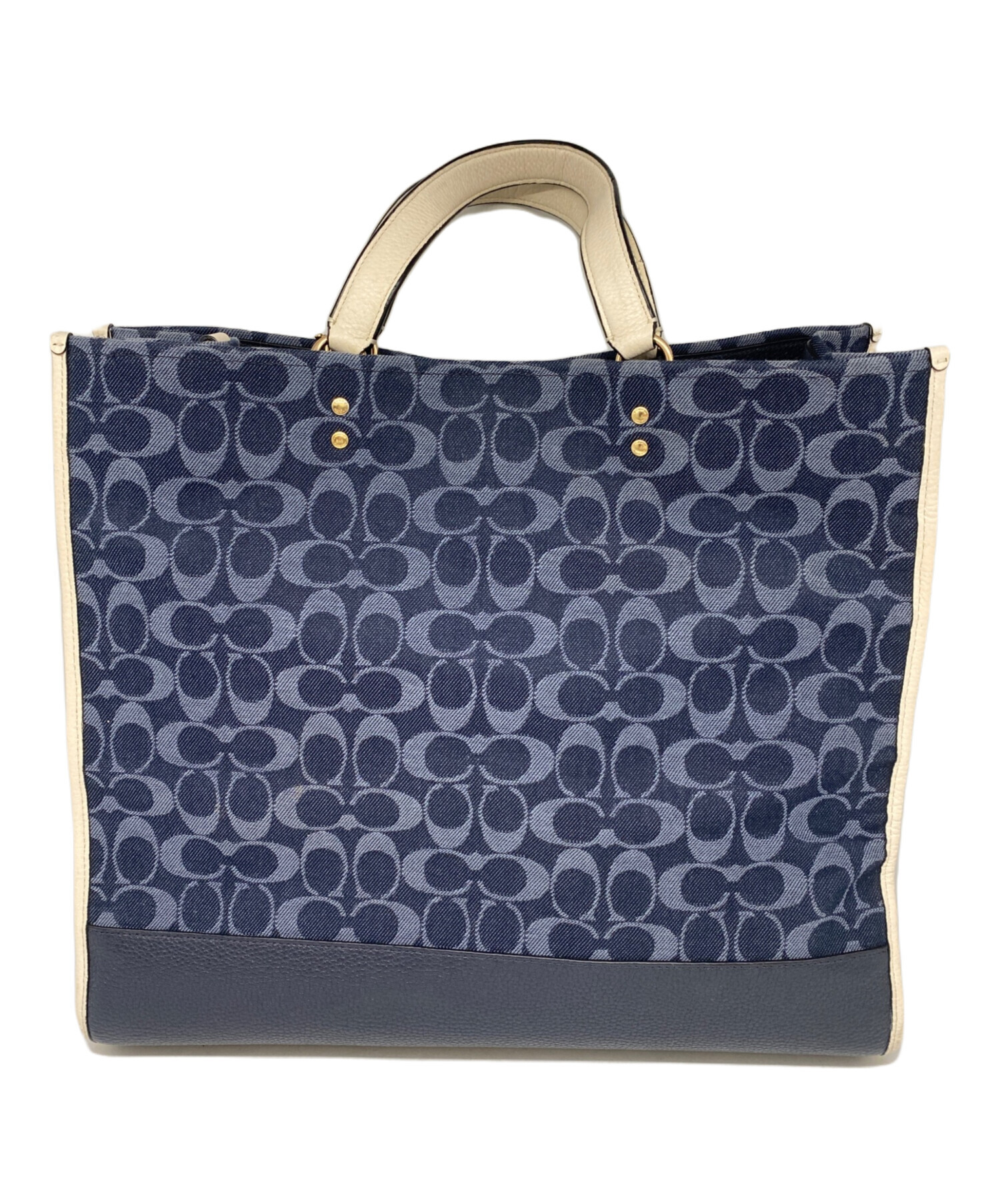 中古・古着通販】COACH (コーチ) トートバッグ ネイビー｜ブランド