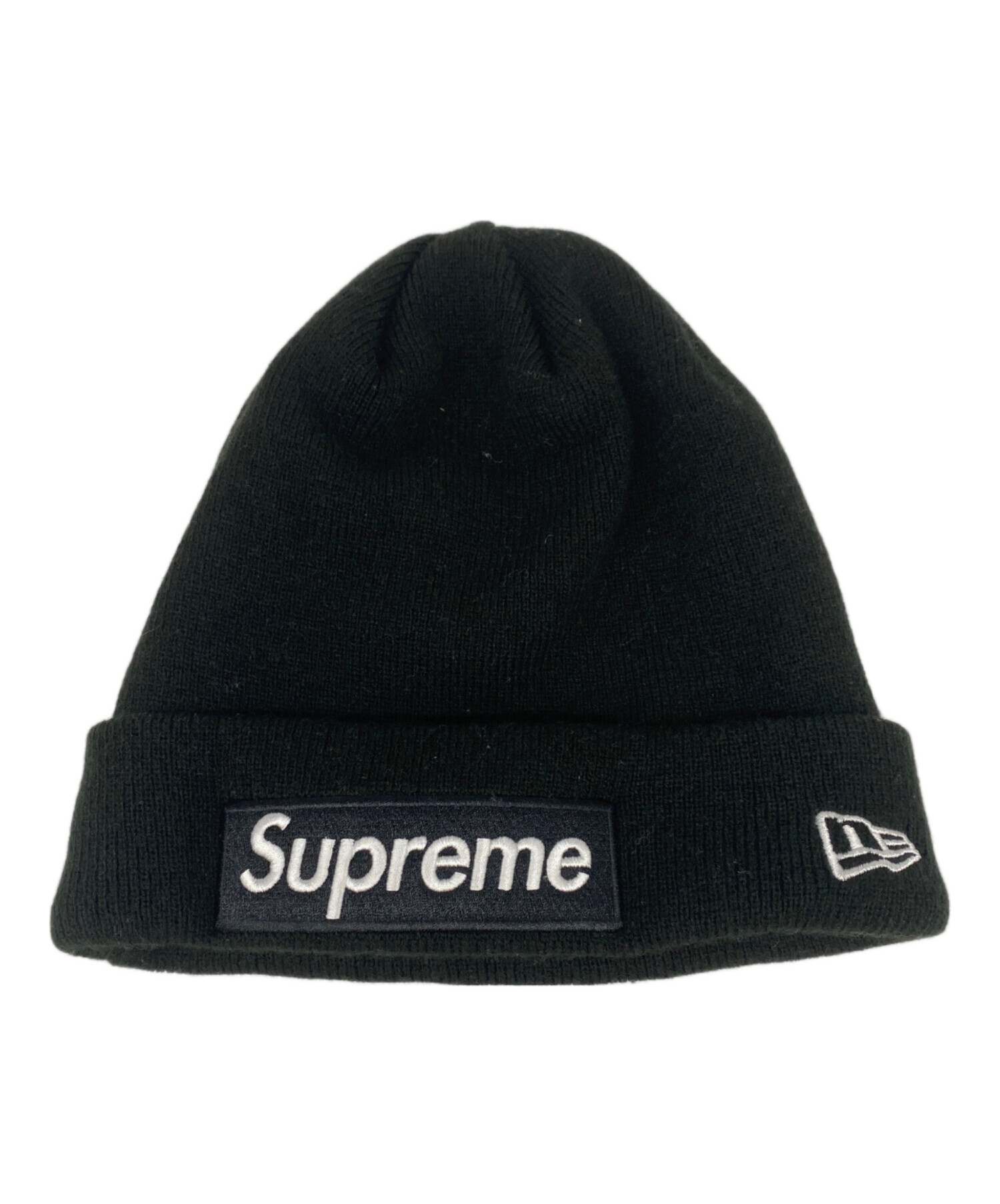 Supreme シュプリームNewEra ニューエラ ニット帽 ブラック 黒 中古・古着通販】SUPREME (シュプリーム) New Era (ニューエラ) ニット