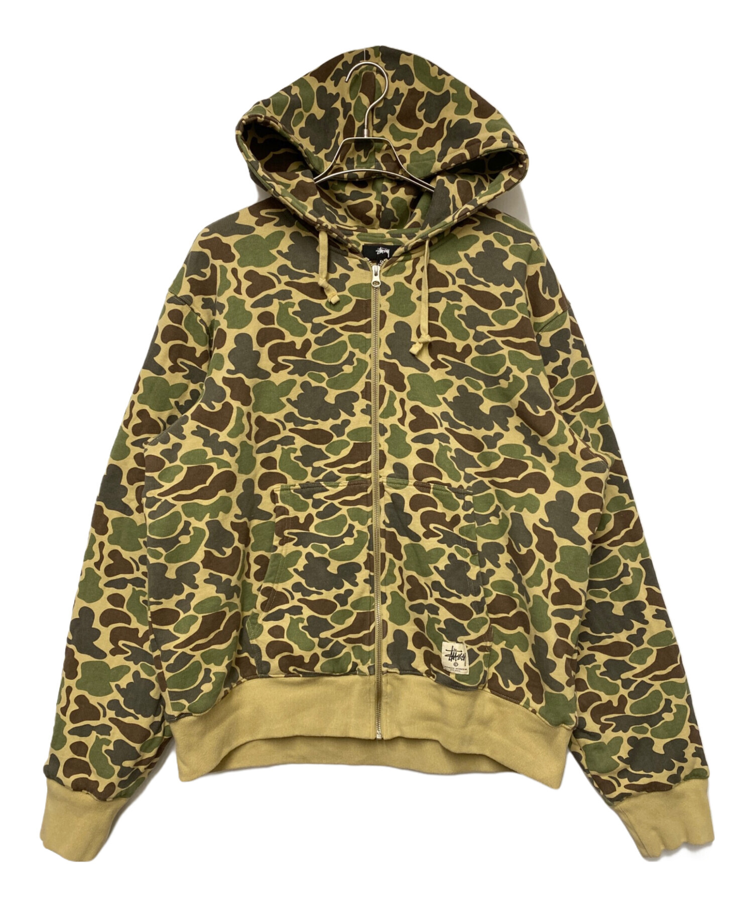 中古・古着通販】stussy (ステューシー) CAMO DOUBLE FACE ZIP HOODIE
