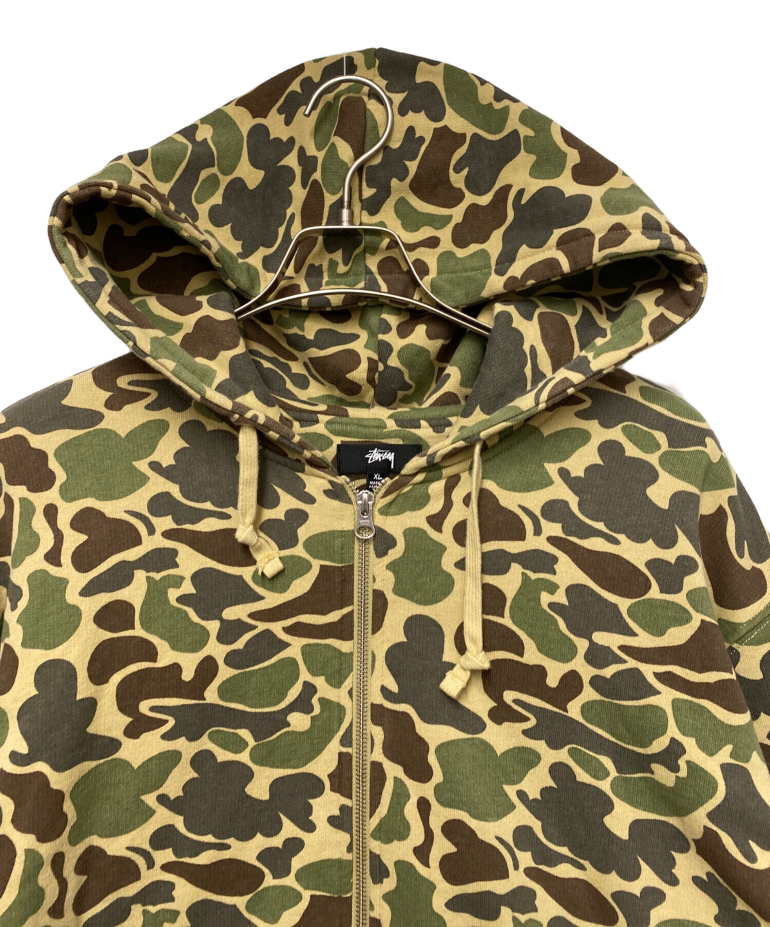 中古・古着通販】stussy (ステューシー) CAMO DOUBLE FACE ZIP HOODIE