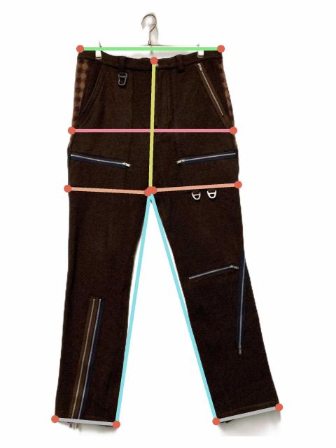 中古・古着通販】UNDERCOVER (アンダーカバー) ウールパンツ ブラウン