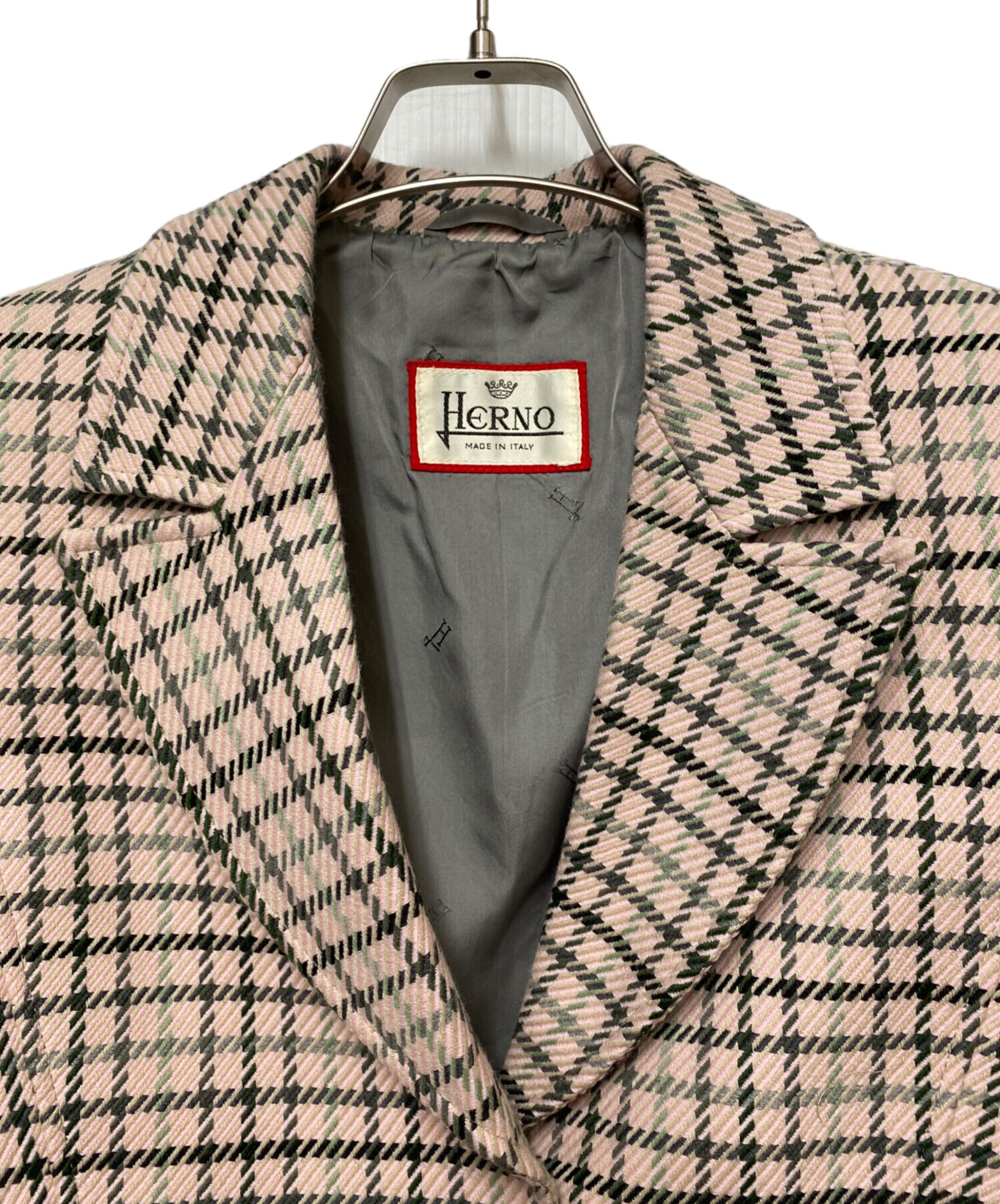 中古・古着通販】HERNO (ヘルノ) テーラードジャケット ピンク サイズ
