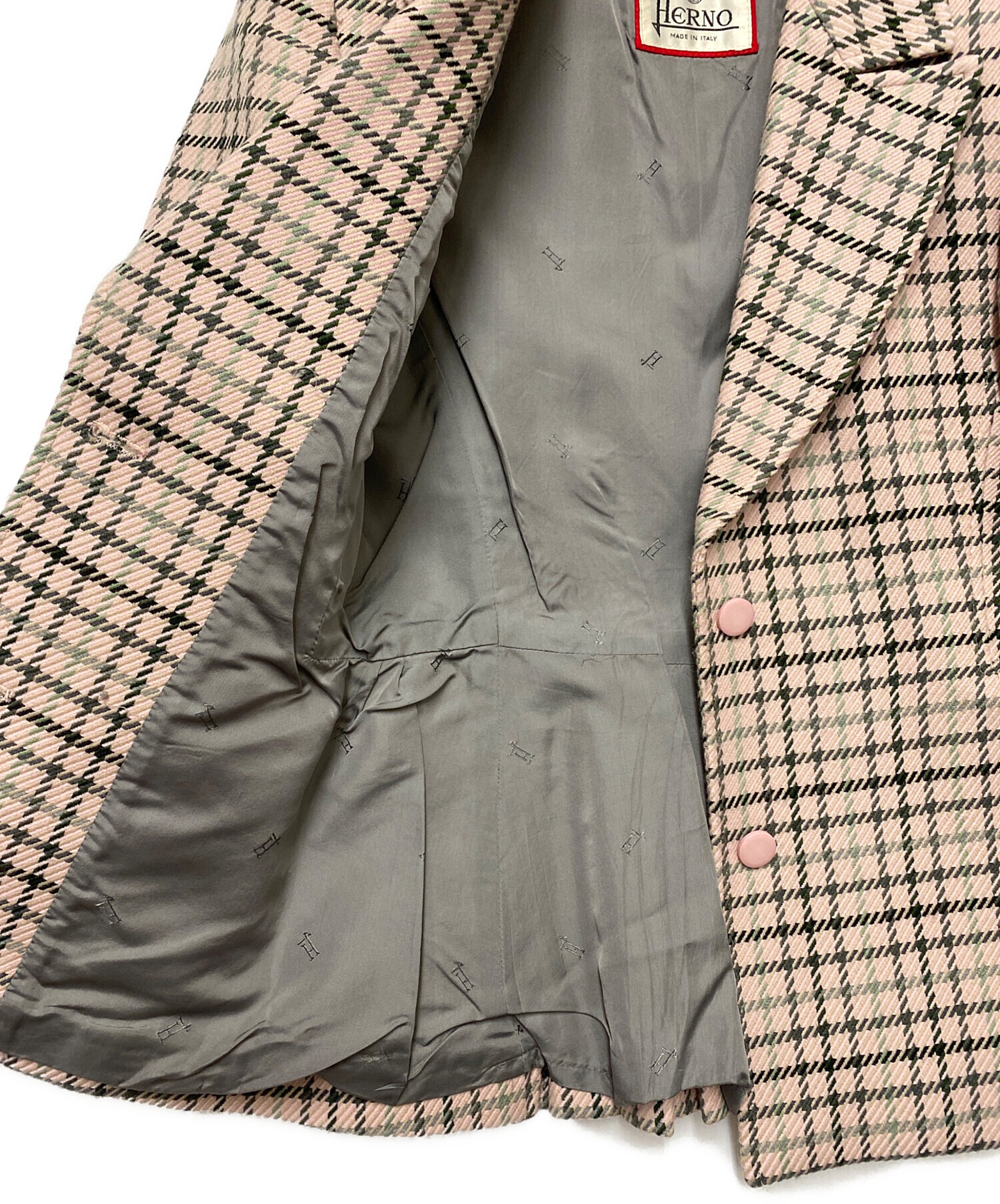 中古・古着通販】HERNO (ヘルノ) テーラードジャケット ピンク サイズ