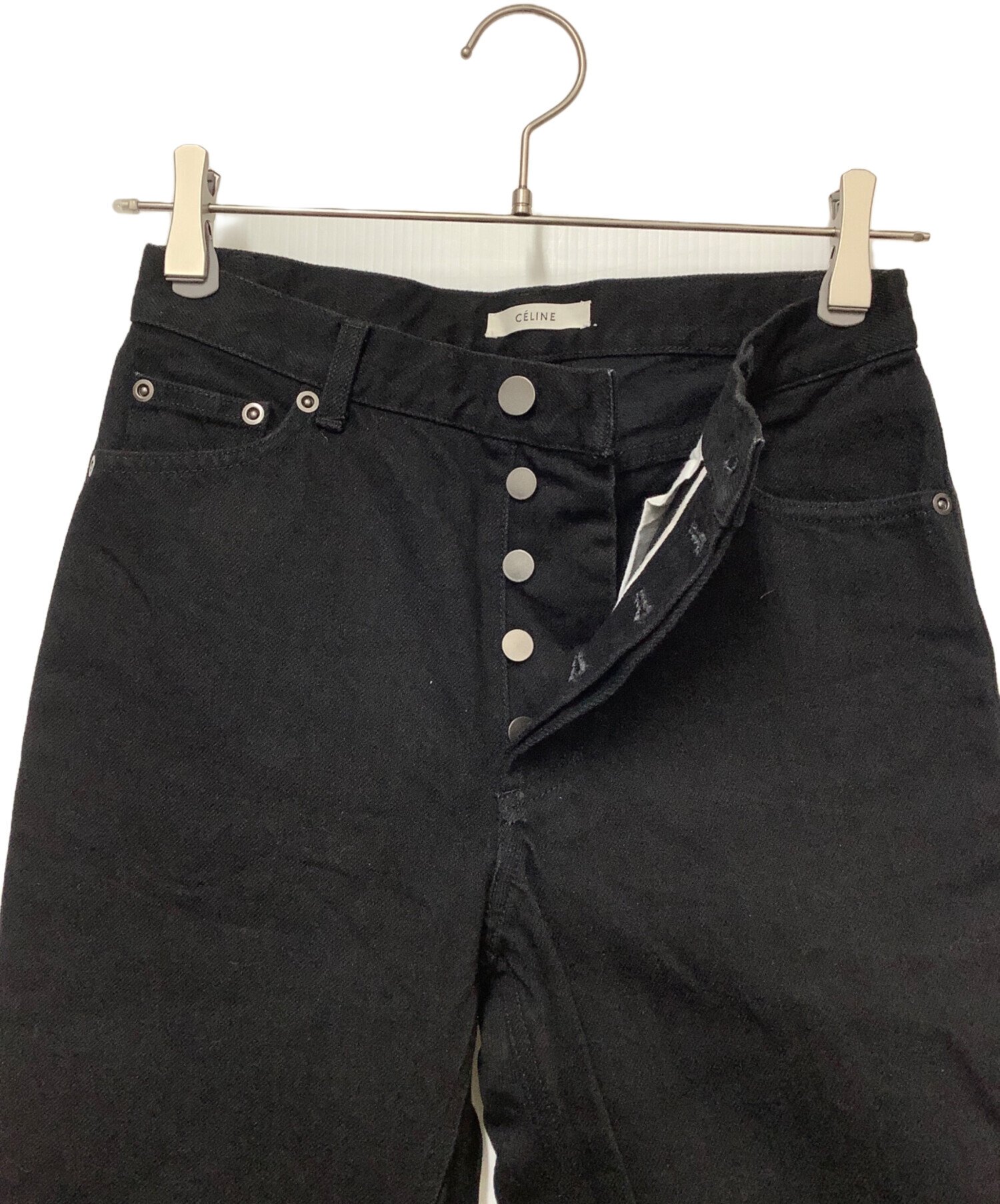 中古・古着通販】CELINE (セリーヌ) カットオフパンツ ブラック サイズ