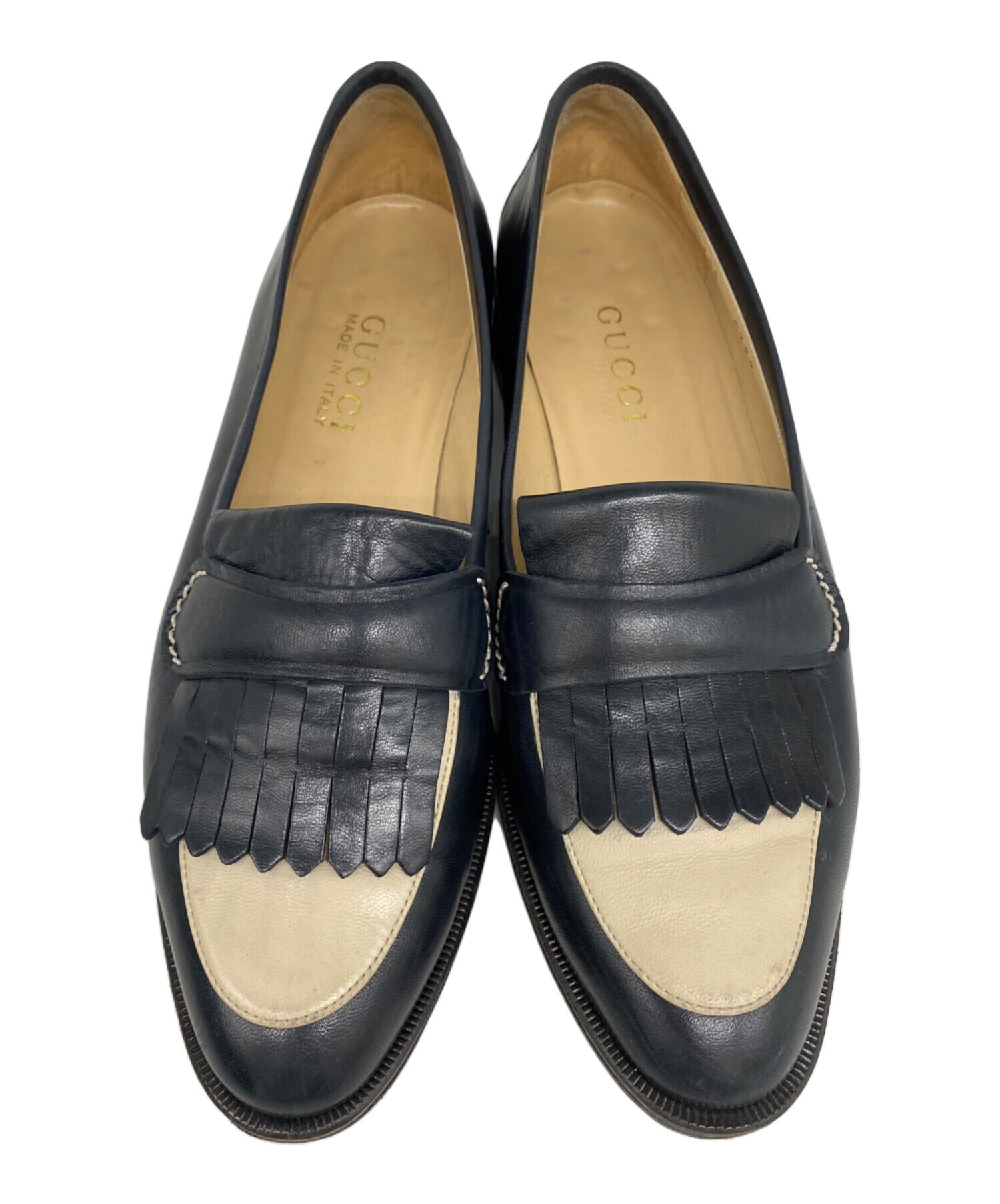 中古・古着通販】GUCCI (グッチ) フリンジローファー ブラック 中古・古着通販】GUCCI (グッチ) フリンジローファー ブラック