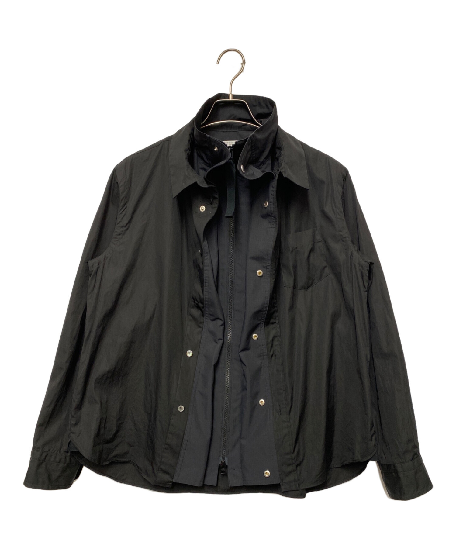 中古・古着通販】sacai (サカイ) Poplin Shirt ブラック サイズ:1