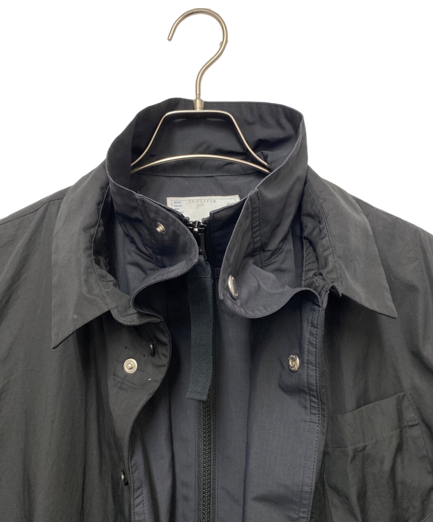 中古・古着通販】sacai (サカイ) Poplin Shirt ブラック サイズ:1