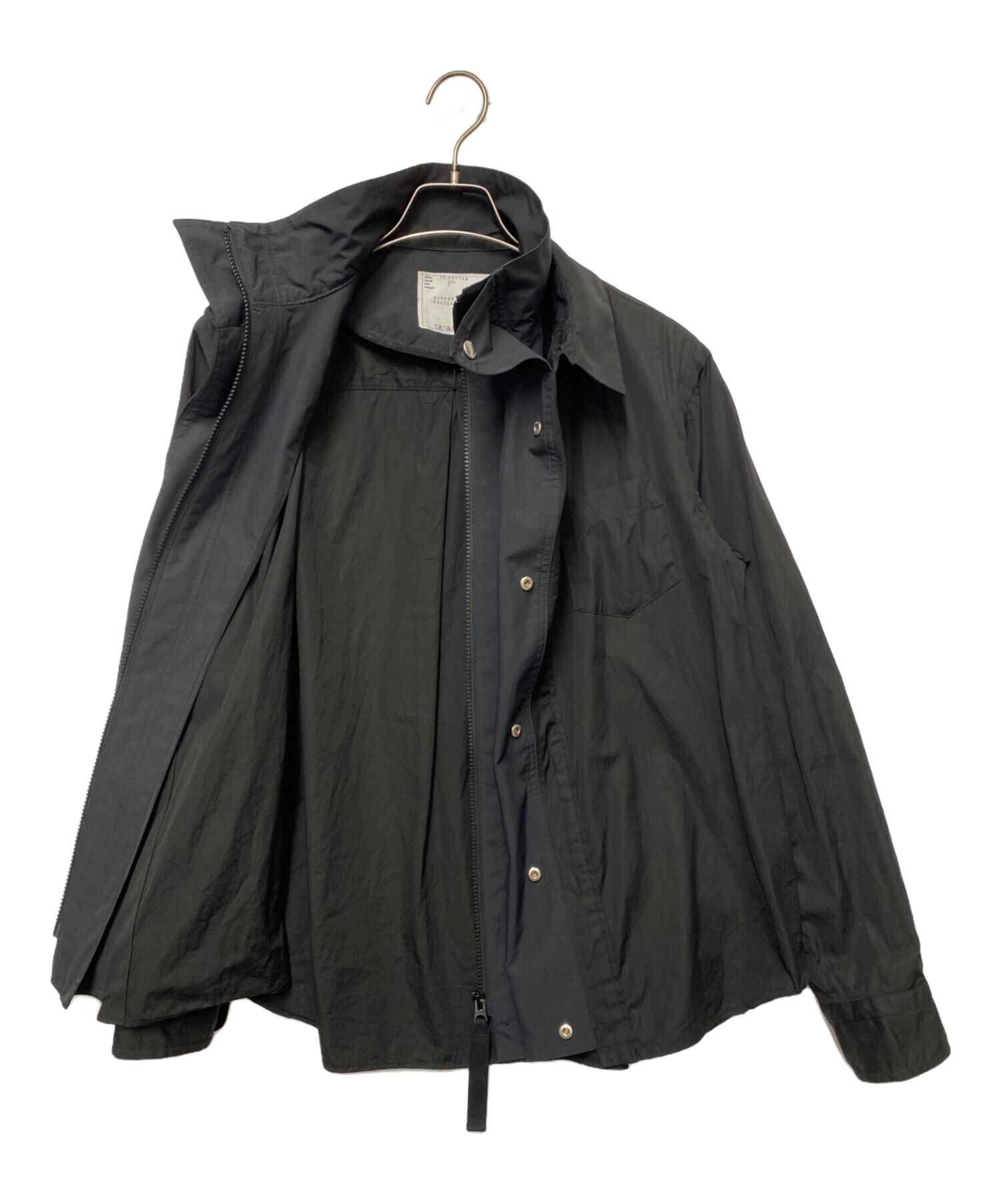 中古・古着通販】sacai (サカイ) Poplin Shirt ブラック サイズ:1