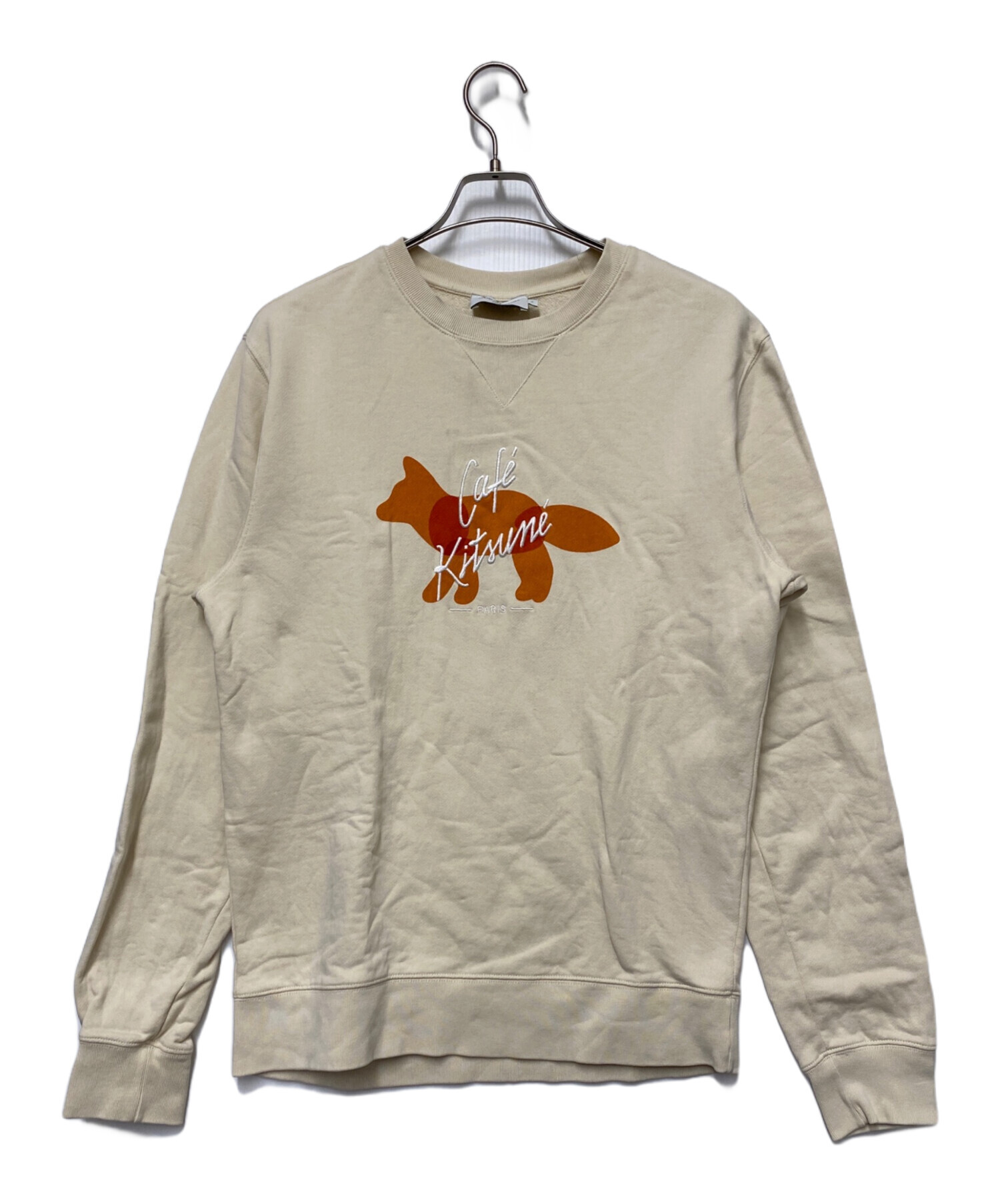 MAISON KITSUNÉ （メゾンキツネ）ベージュ スウェットL 中古・古着通販】maison kitsune (メゾンキツネ) クルーネック