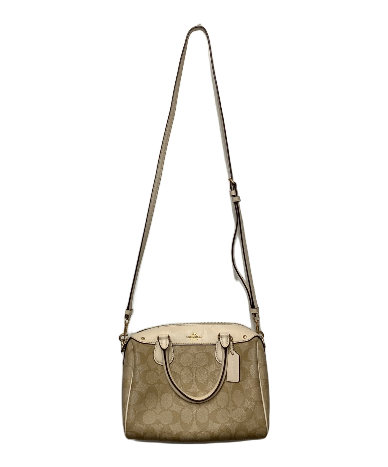 中古・古着通販】COACH (コーチ) ミニショルダーバッグ ベージュ 