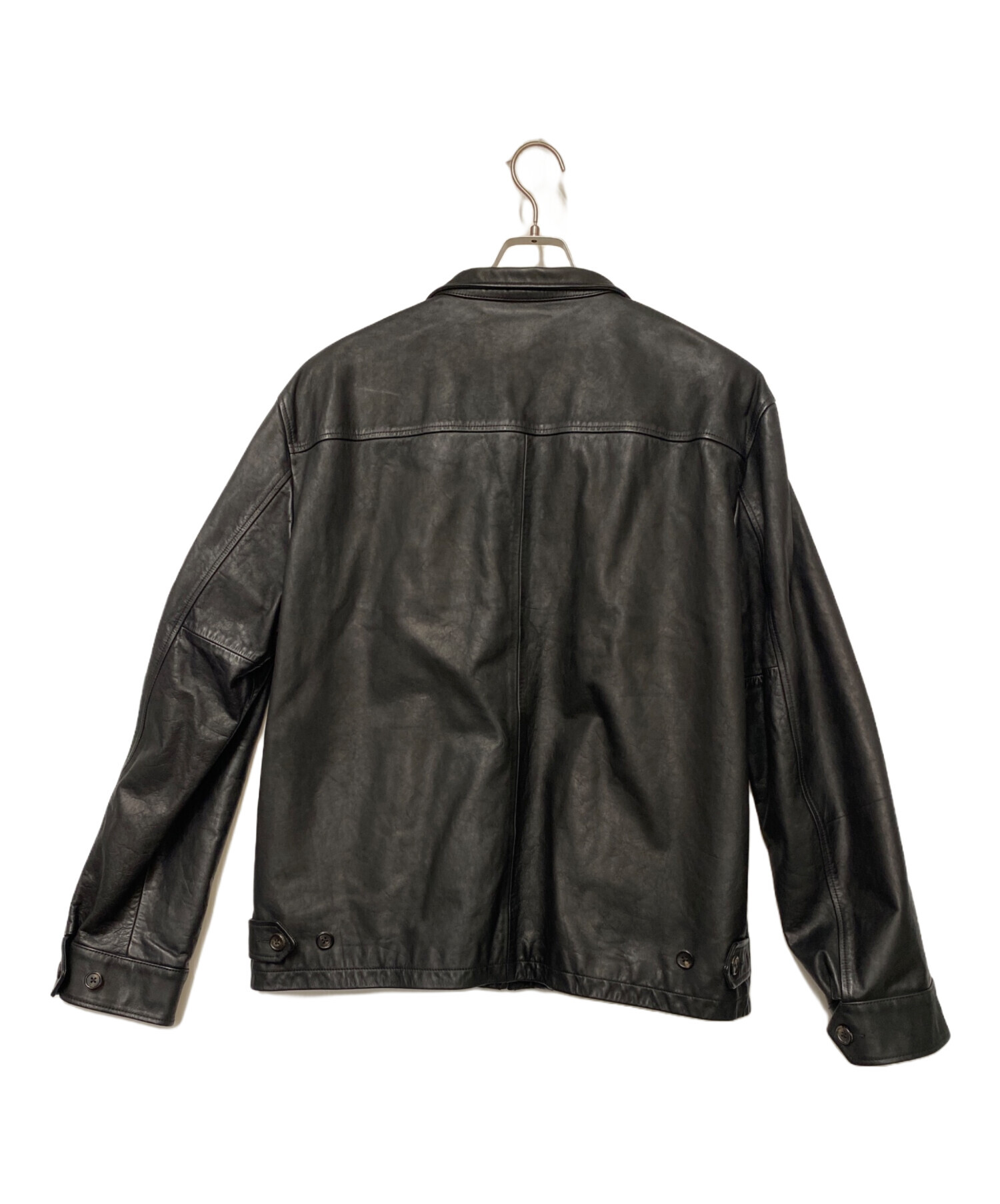 Ralph Lauren ブラックレザージャケット Mサイズ 中古・古着通販】POLO RALPH LAUREN (ポロ・ラルフローレン) レザー