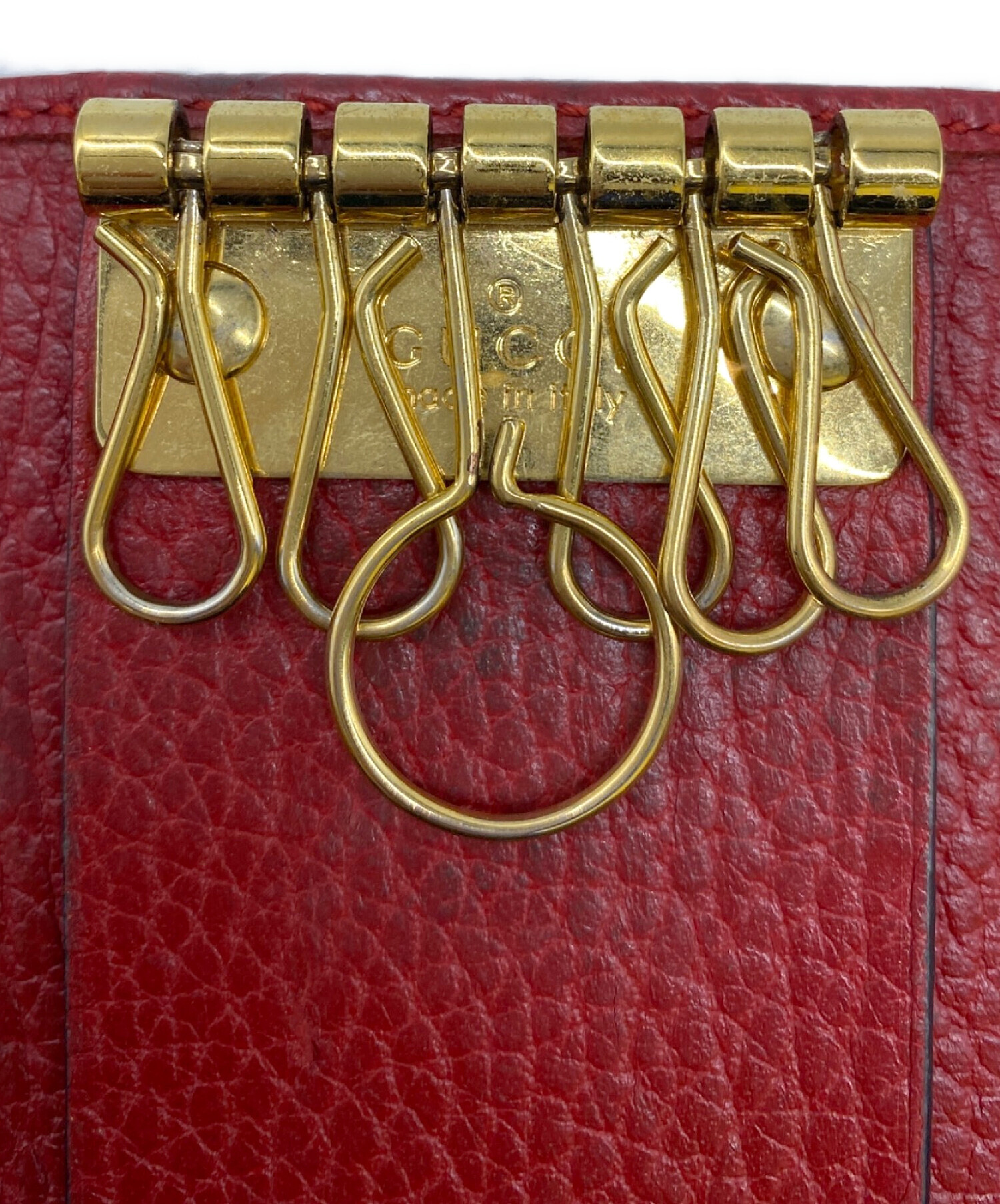 中古・古着通販】GUCCI (グッチ) GUCCI 6連キーケース レッド