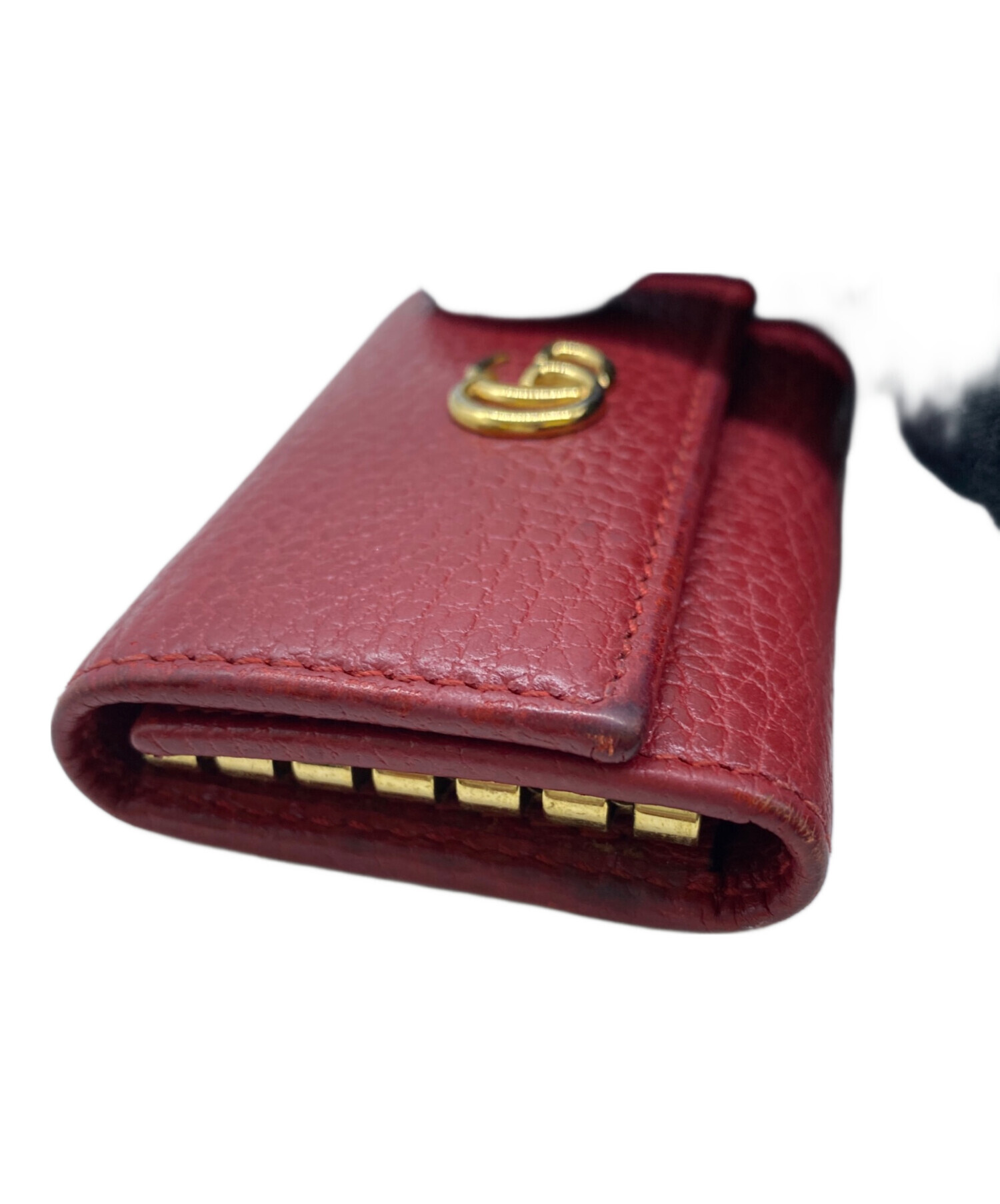 GUCCI グッチ 財布・ケース  赤 【古着】【中古】【送料無料】 中古・古着通販】GUCCI (グッチ) 3つ折り財布 レッド｜ブランド・古着