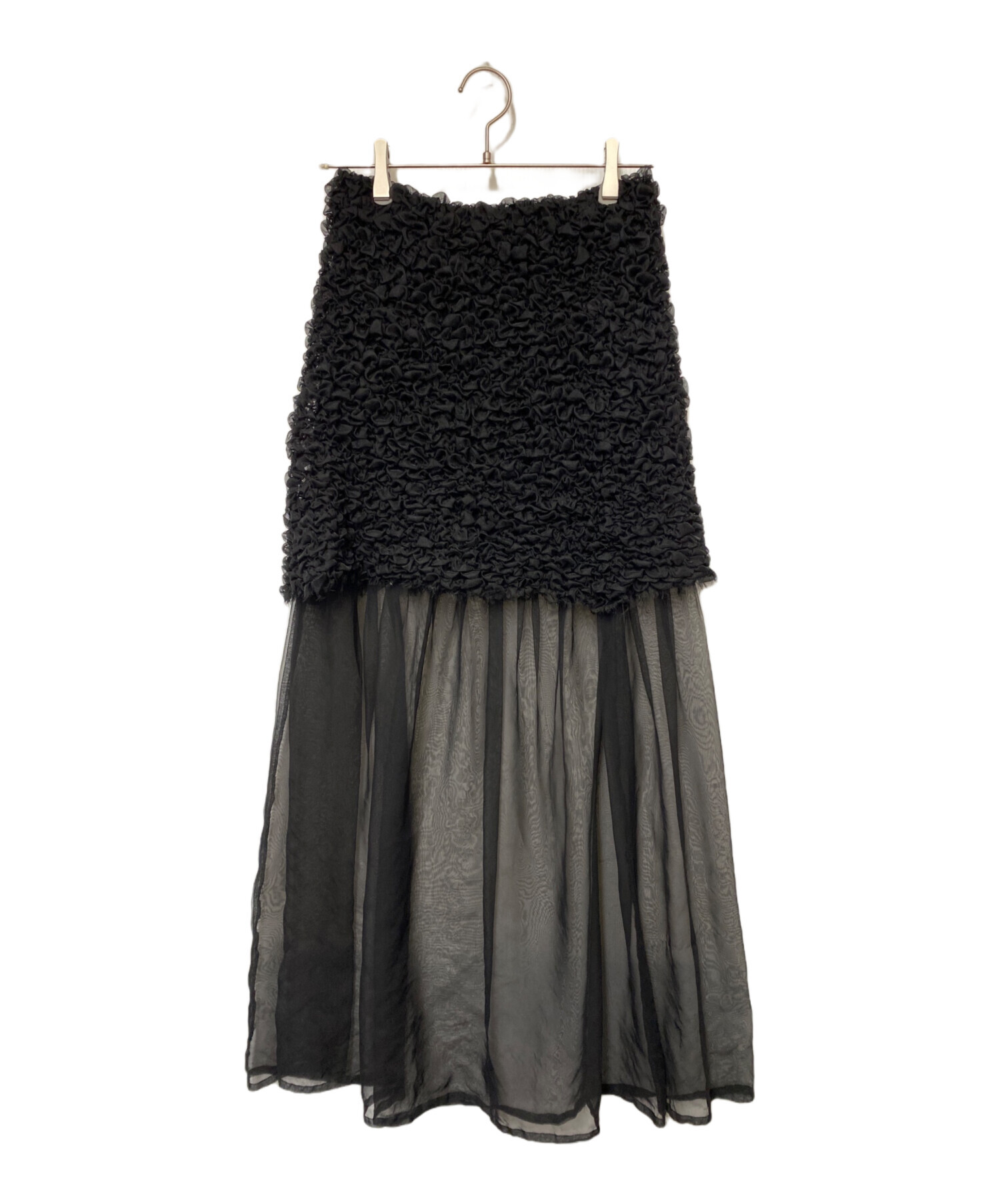 MARGE購入　レイヤードチュールトップス　黒 AZUL BY MOUSSY | チュールレイヤードトップス (Tシャツ・カットソー