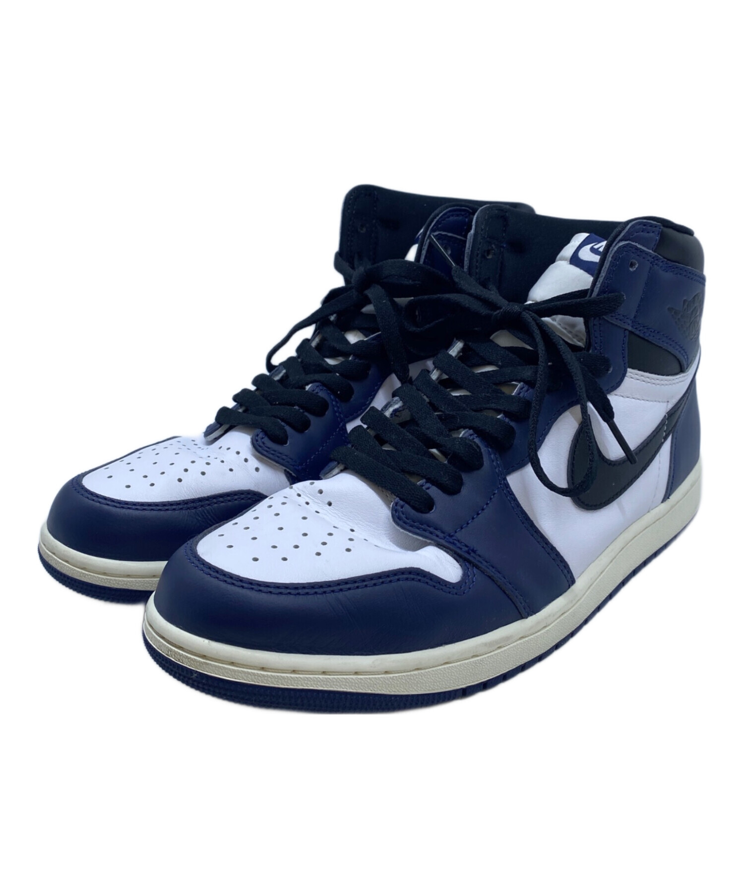 中古・古着通販】NIKE (ナイキ) ハイカットスニーカー ネイビー 