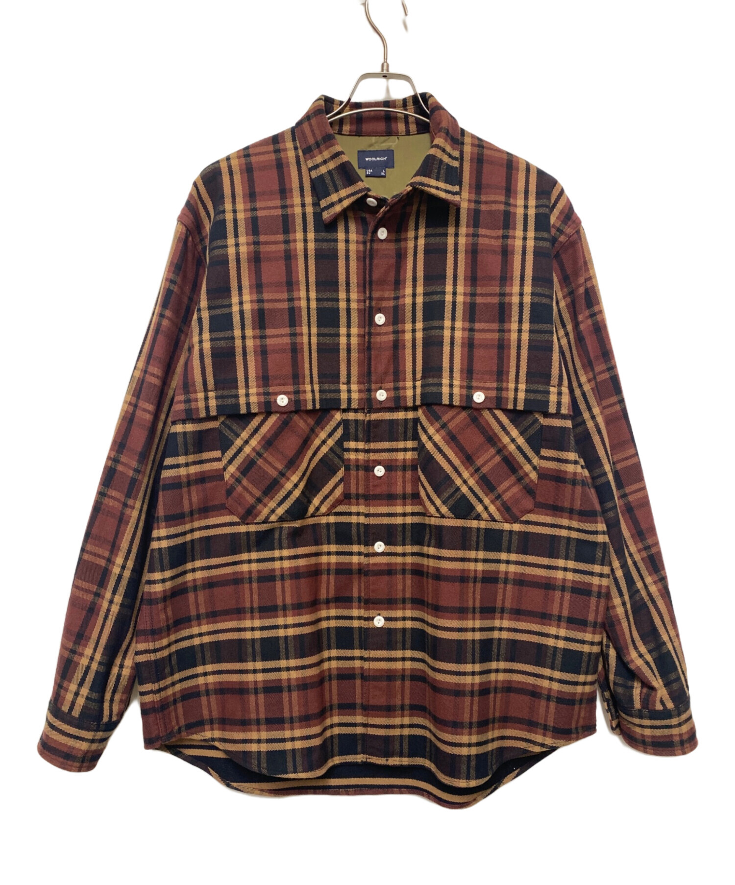 中古・古着通販】WOOLRICH (ウールリッチ) シャツジャケット エンジ 
