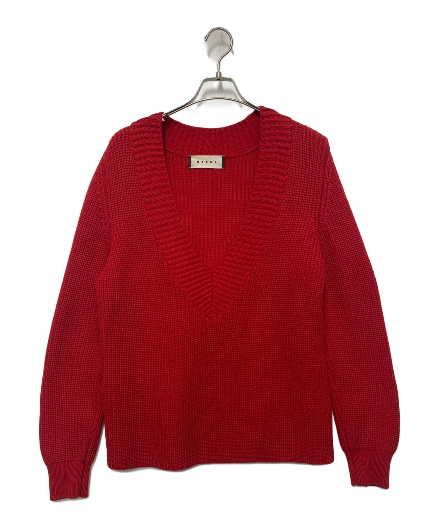 中古・古着通販】MARNI (マルニ) 厚手ニット レッド サイズ:46 