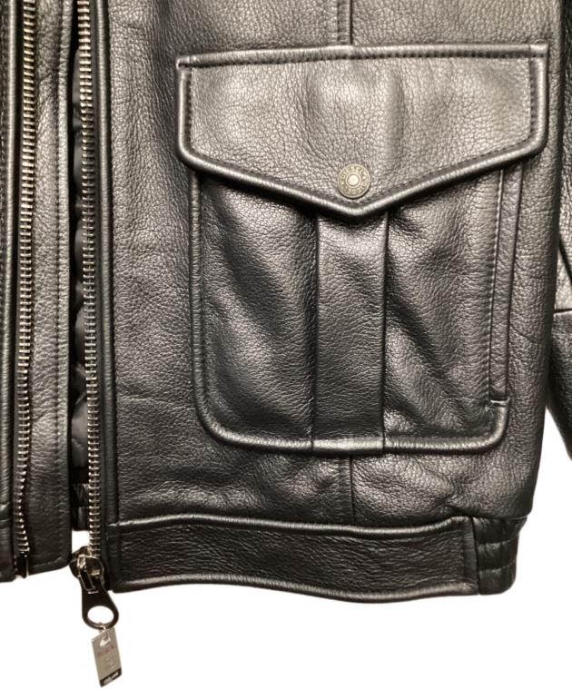 中古・古着通販】DIESEL (ディーゼル) レザージャケット ブラック