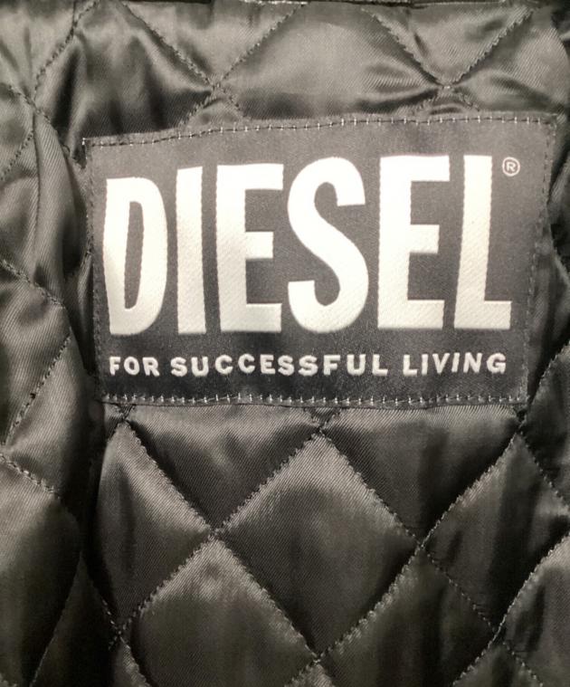 【中古】 劇的自己PR 中古・古着通販】DIESEL (ディーゼル) レザージャケット ブラック
