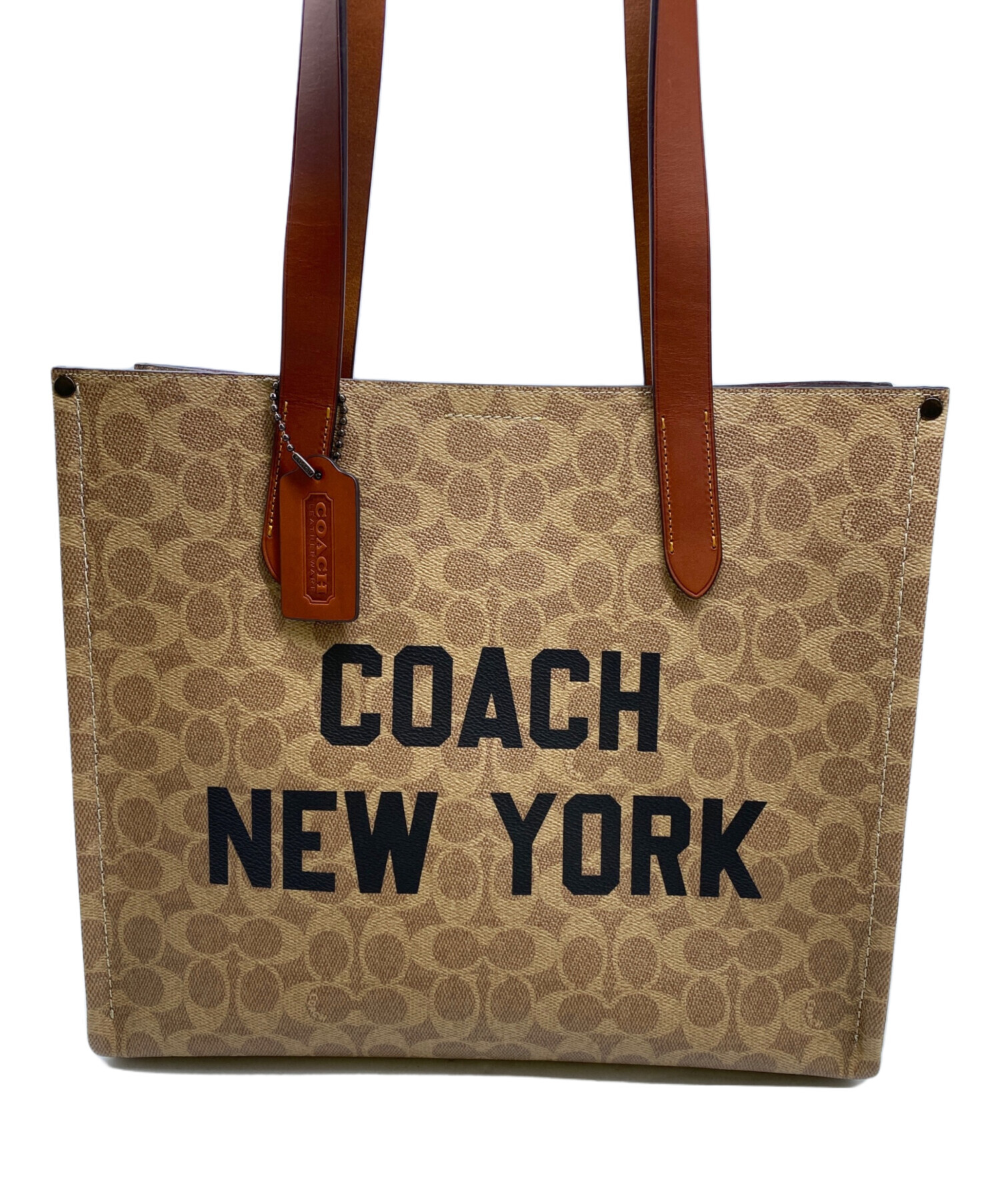 【現行即完・極美品】コーチ　リレートート　ラブドレザー　バッグ　ロゴ　茶　A4可 中古・古着通販】COACH (コーチ) リレー トート バッグ 34 ブラウン