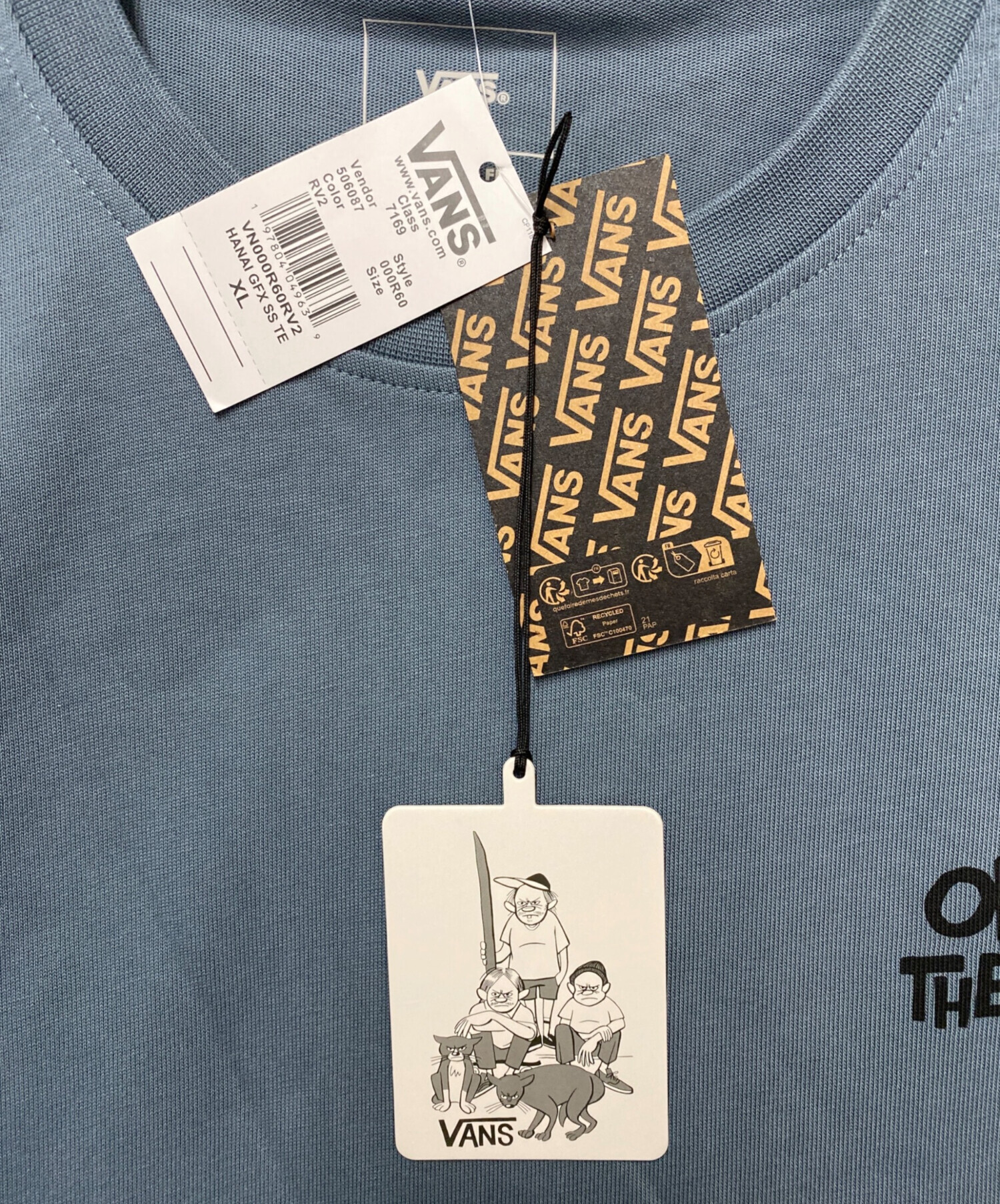 中古・古着通販】VANS (ヴァンズ) プリントTシャツ ネイビー サイズ:XL 