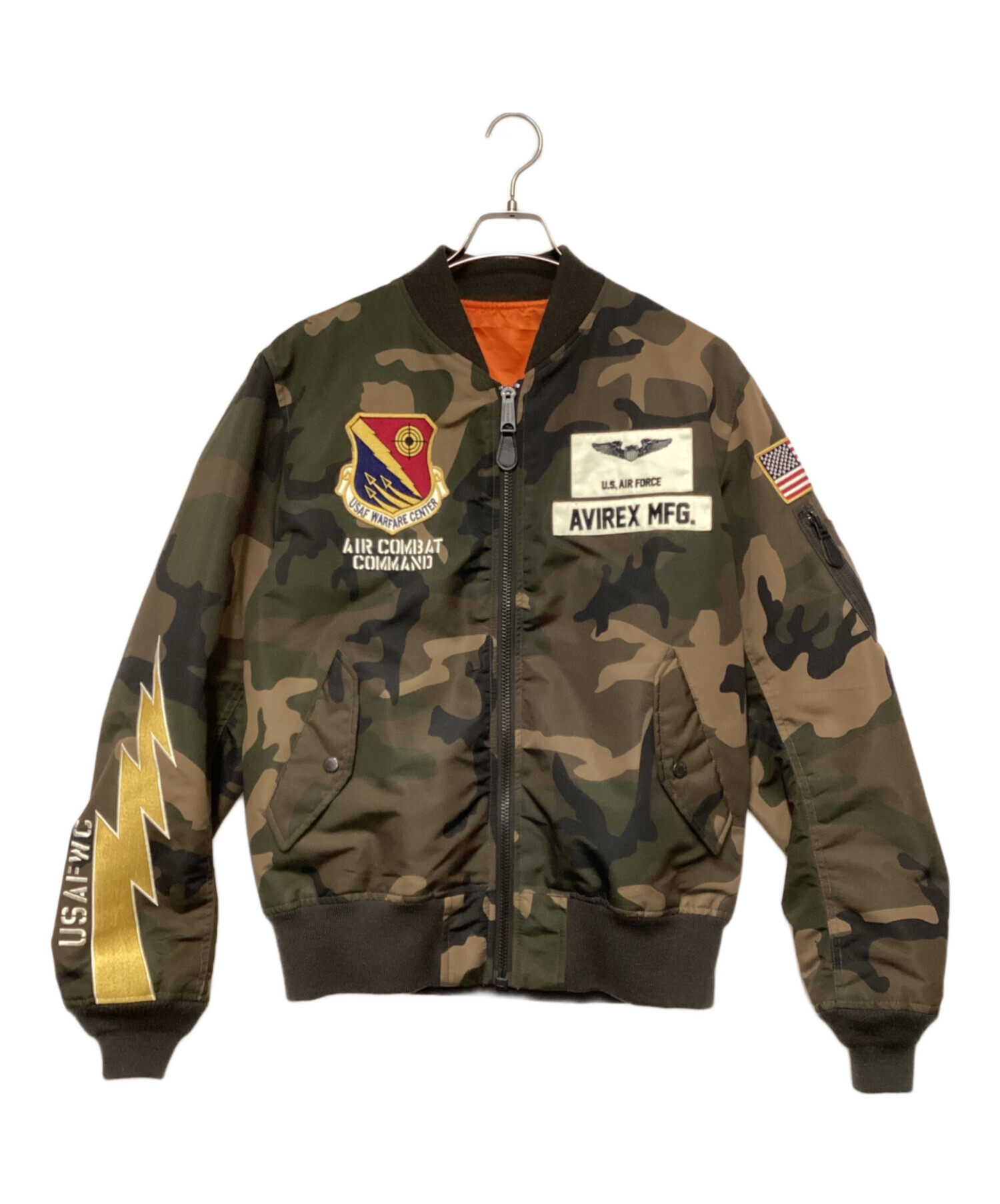 中古・古着通販】AVIREX (アヴィレックス) MA-1ジャケット オリーブ 