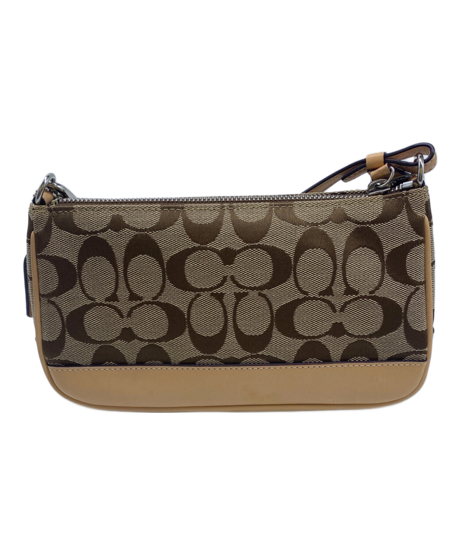 Coach 中型ハンドバッグ ベージュ/ブラウン 2点セット 中古・古着通販】COACH (コーチ) ハンドバッグ ベージュ｜ブランド