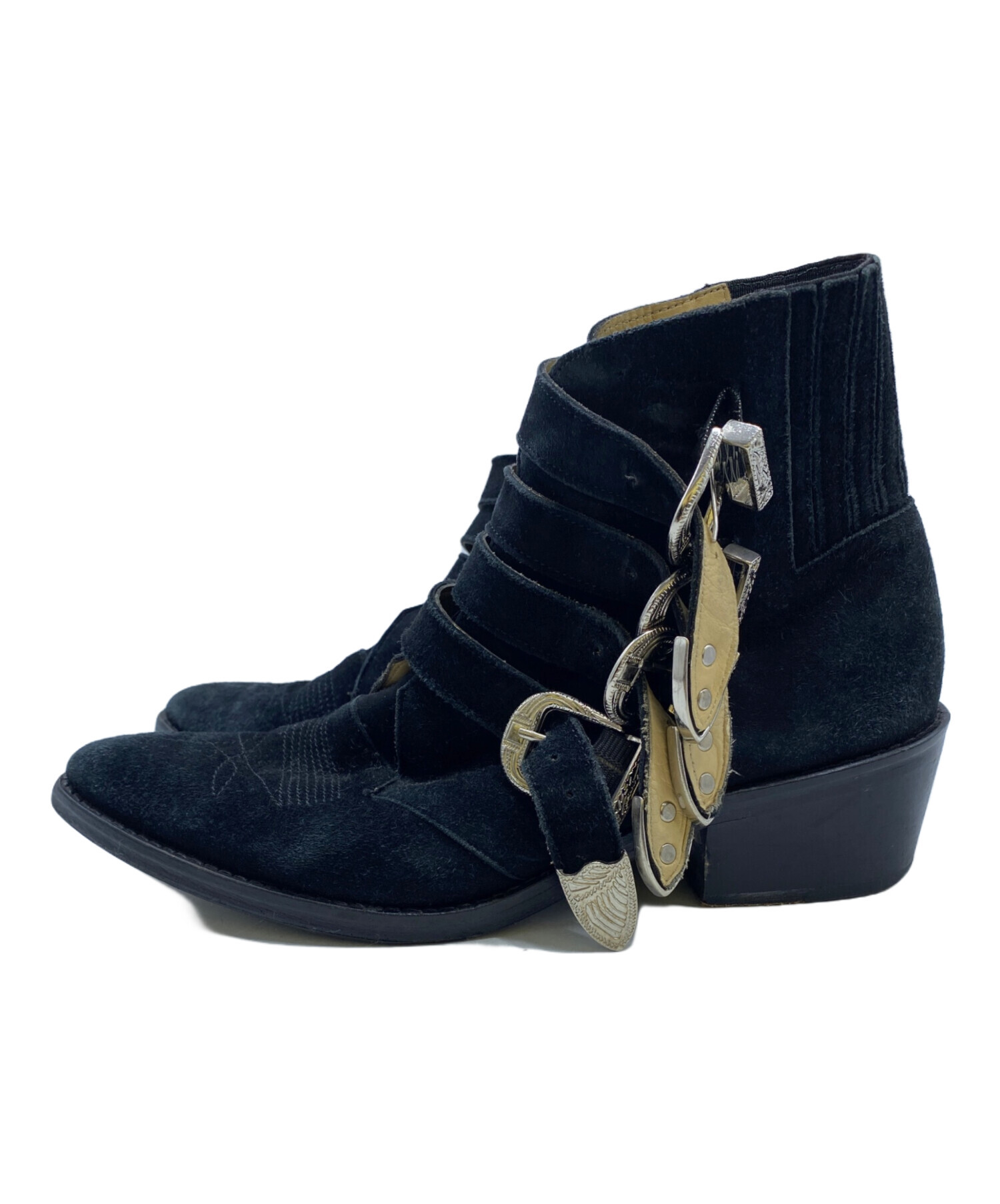TOGA PULLA toga pulla トーガプルラ　マーブルショートパンツ 中古・古着通販】TOGA PULLA (トーガ プルラ) ショートブーツ ブラック
