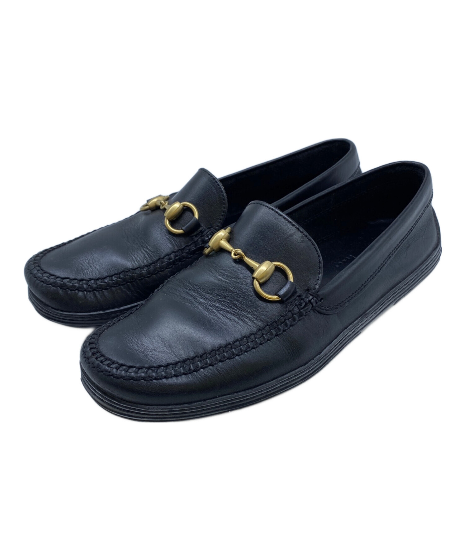 中古・古着通販】GUCCI (グッチ) ビットローファー ブラック サイズ