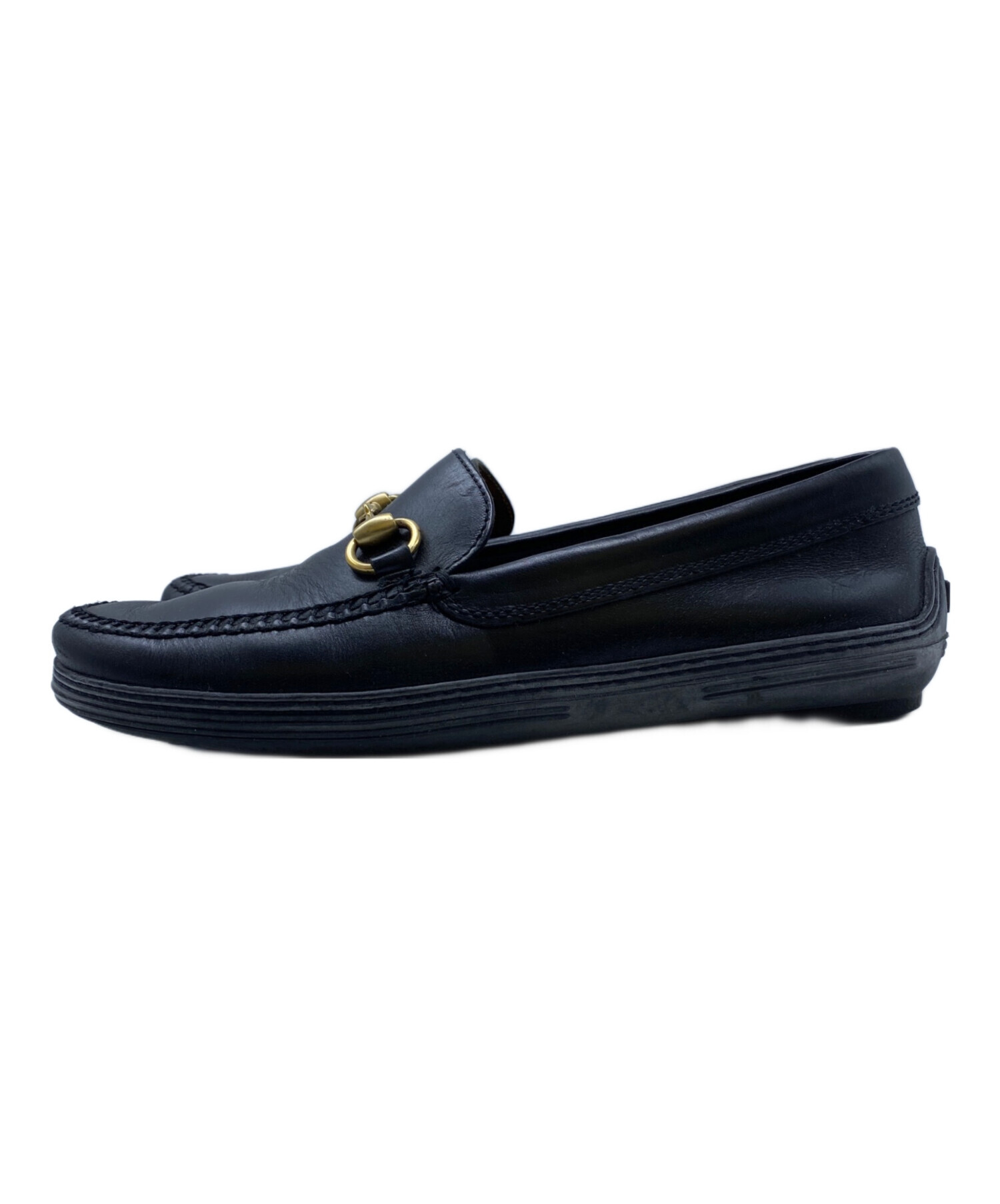 中古・古着通販】GUCCI (グッチ) ビットローファー ブラック サイズ