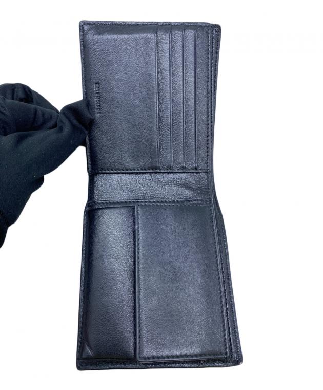 中古・古着通販】BALENCIAGA (バレンシアガ) 2つ折り財布 ブラック