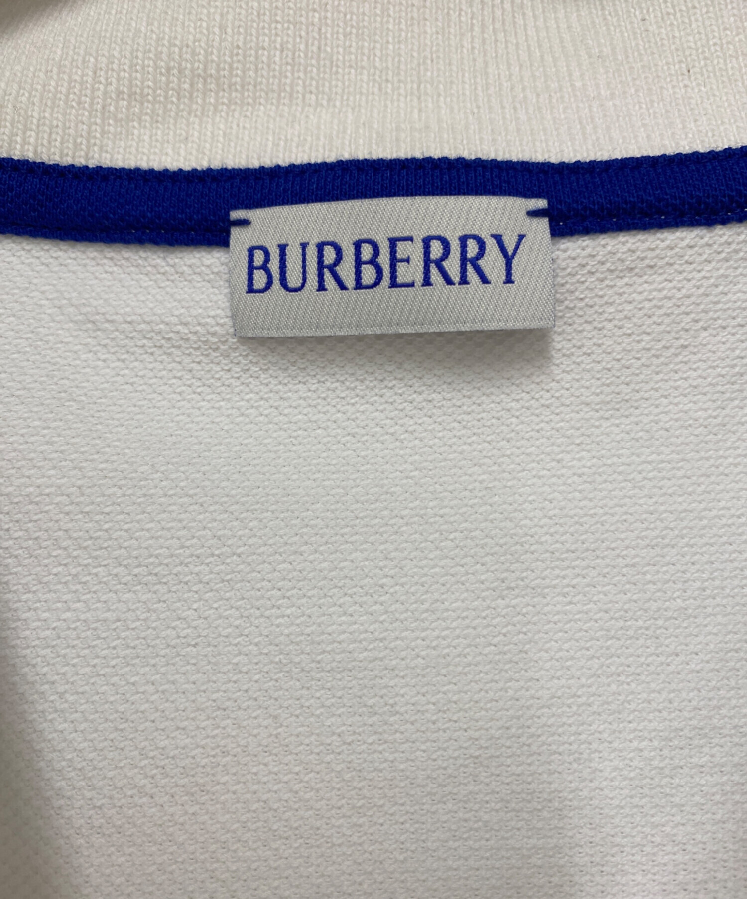 中古・古着通販】BURBERRY (バーバリー) 半袖ポロシャツ ホワイト