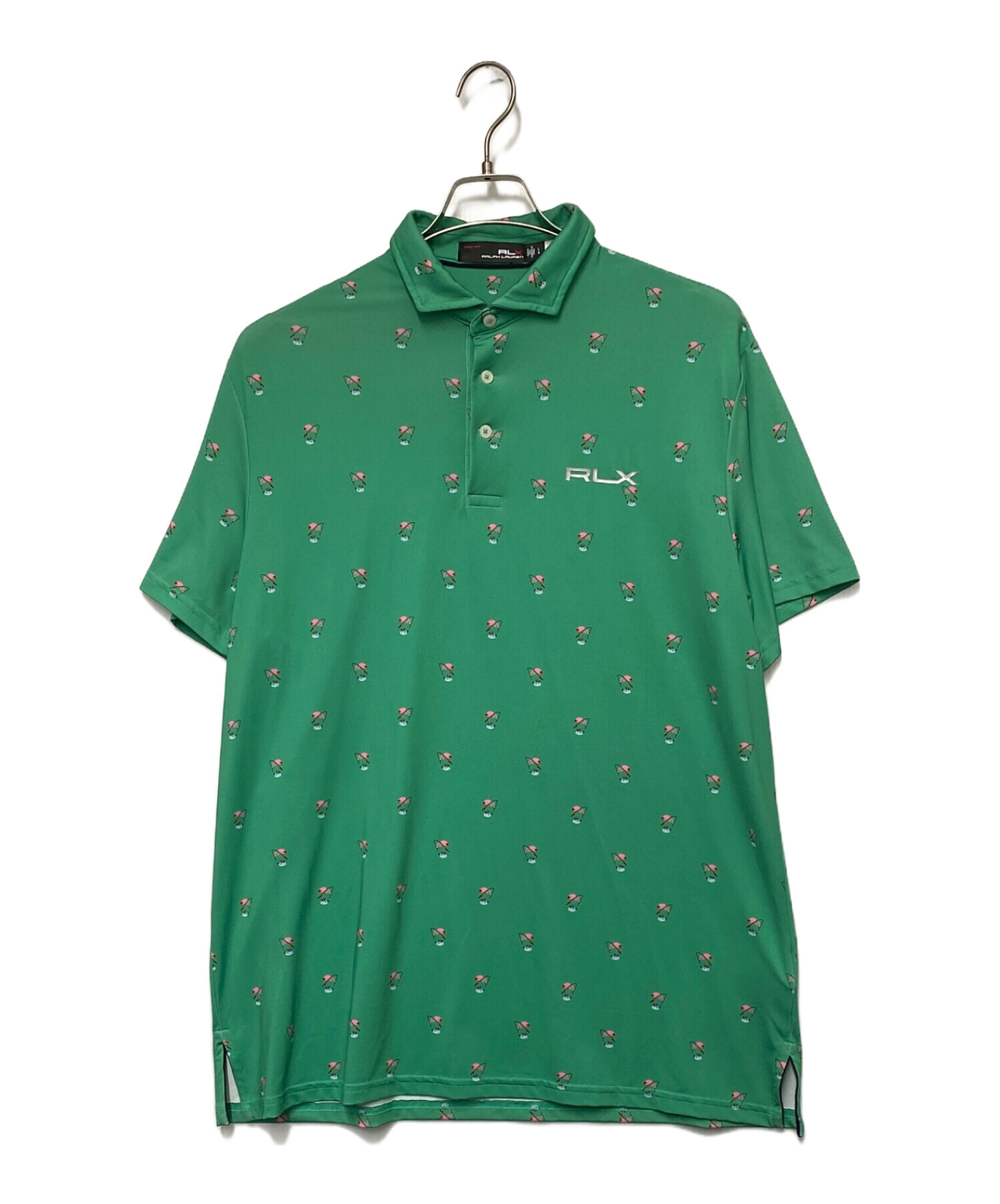 【美品】RLX RALPH LAUREN 半袖ハーフジップジャケット Sグリーン 中古・古着通販】RLX RALPH LAUREN (アールエルエックスラルフローレン
