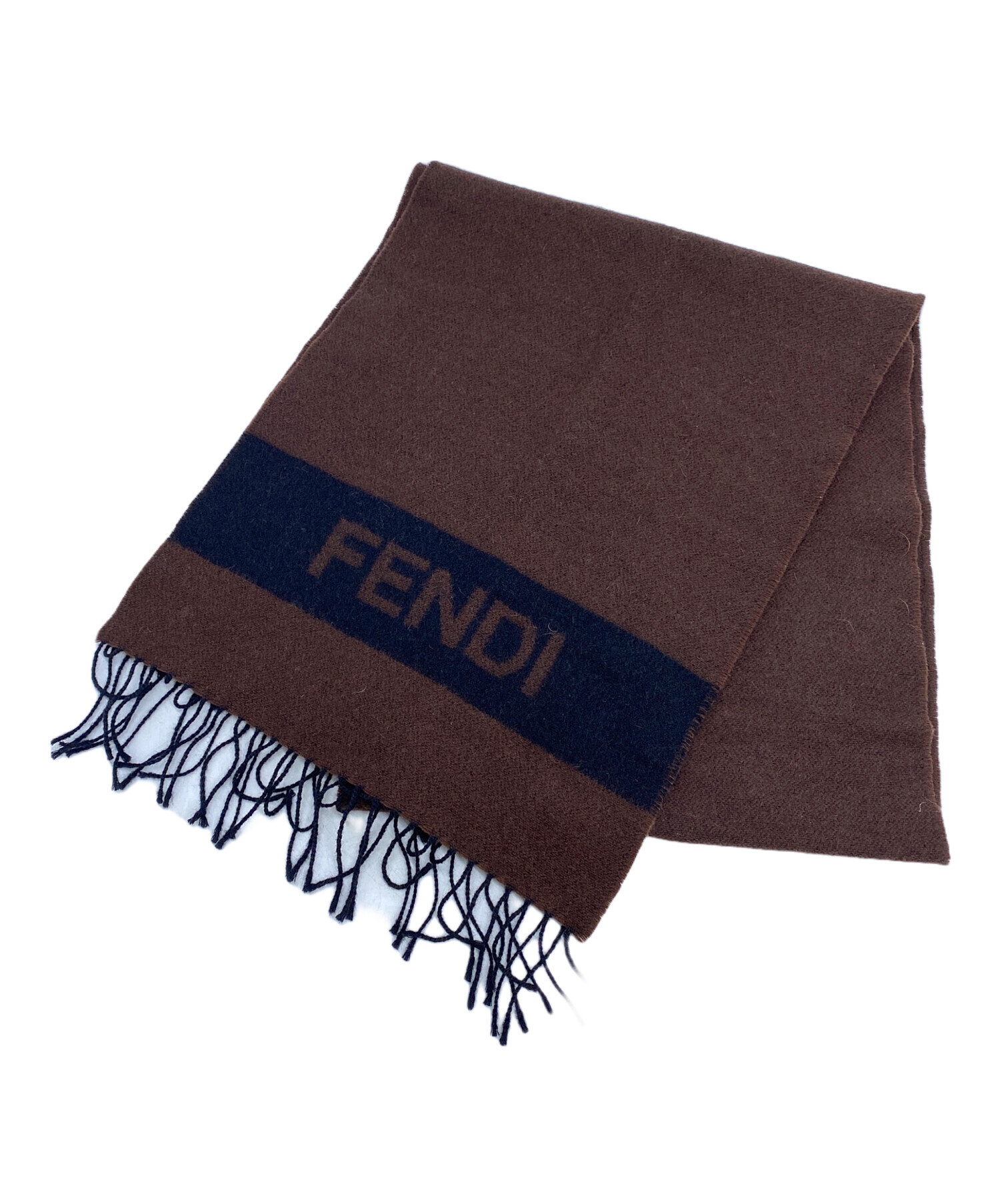 中古・古着通販】FENDI (フェンディ) マフラー ダークブラウン
