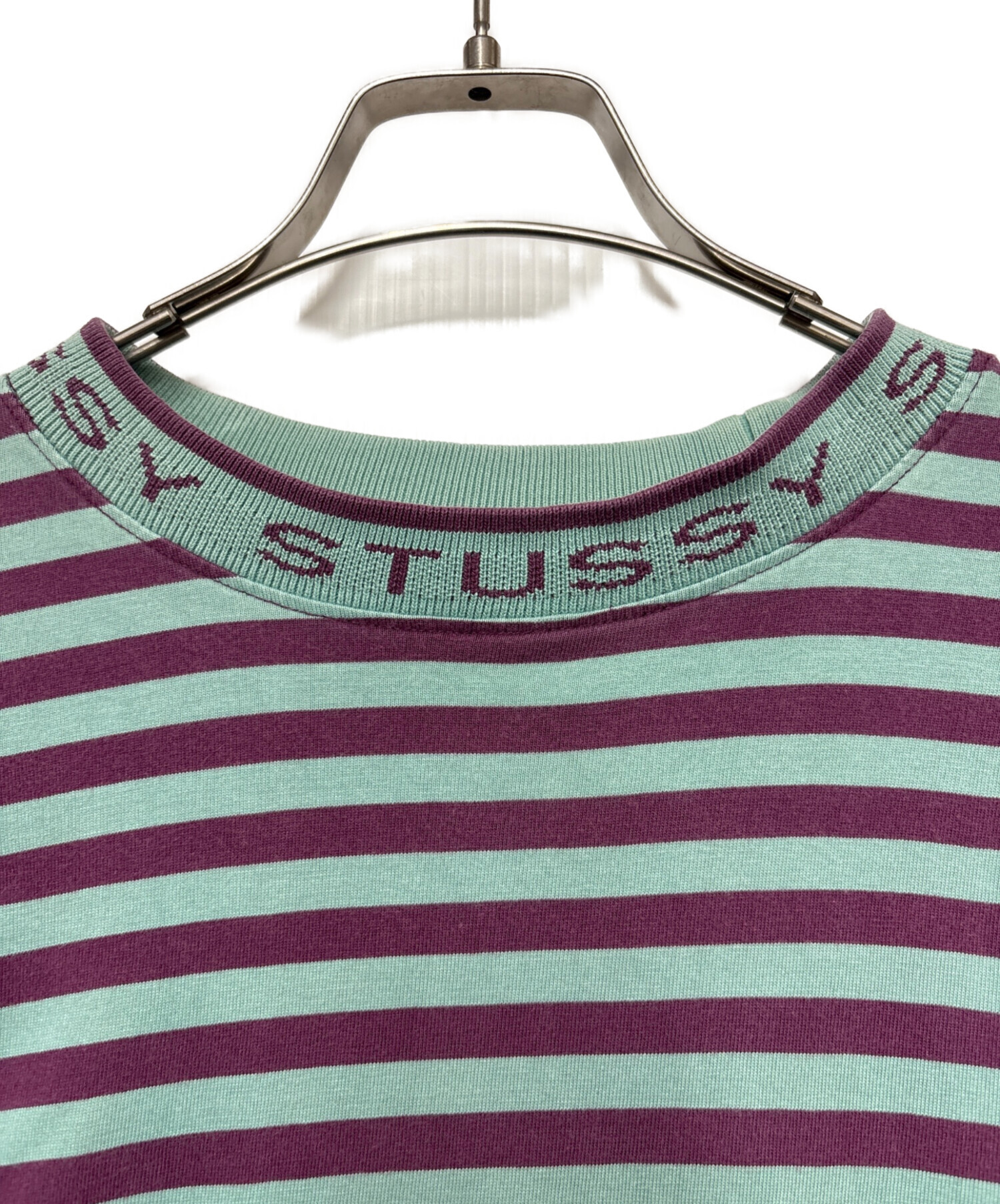 中古・古着通販】stussy (ステューシー) ボーダーカットソー パープル 