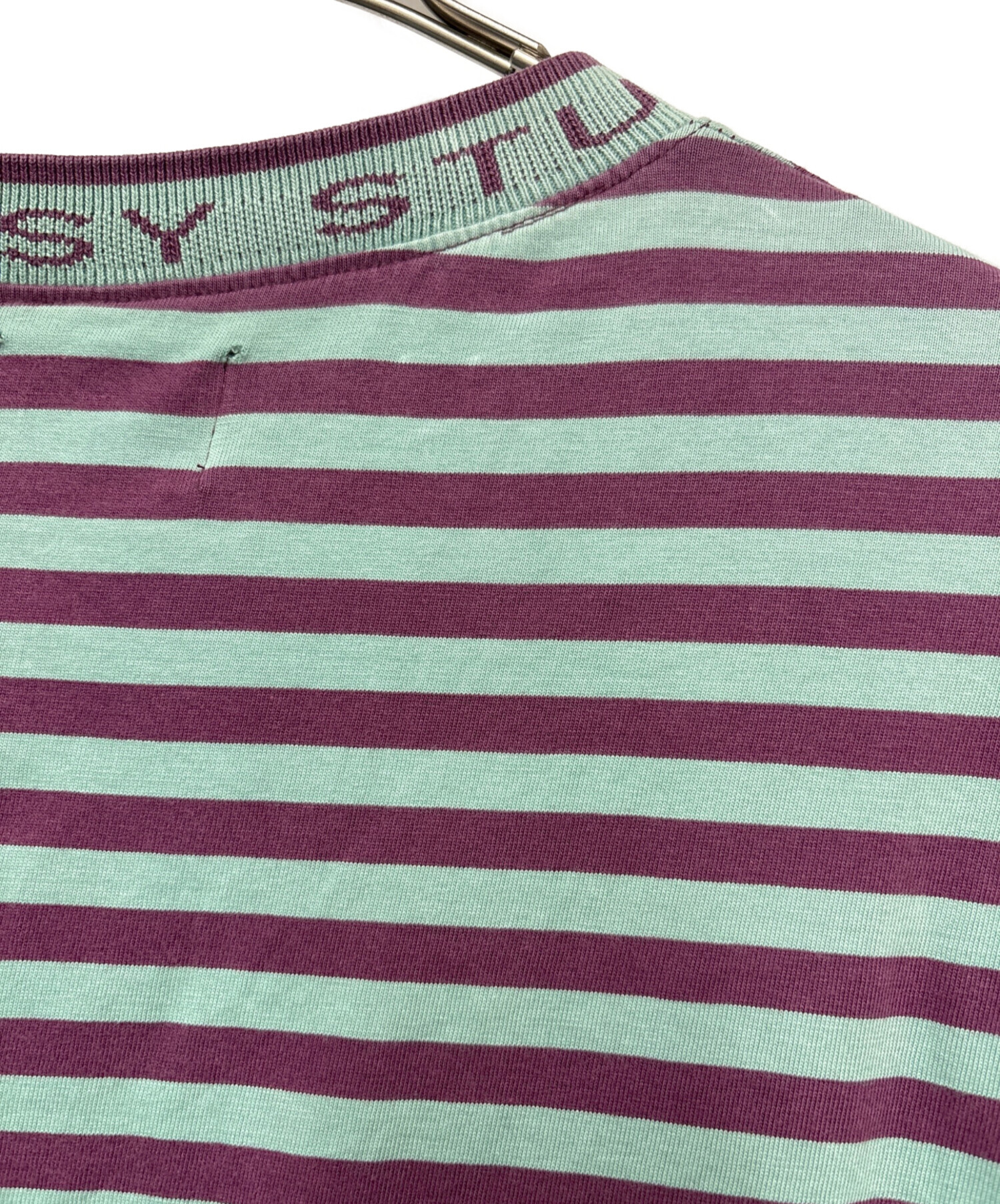 中古・古着通販】stussy (ステューシー) ボーダーカットソー パープル 