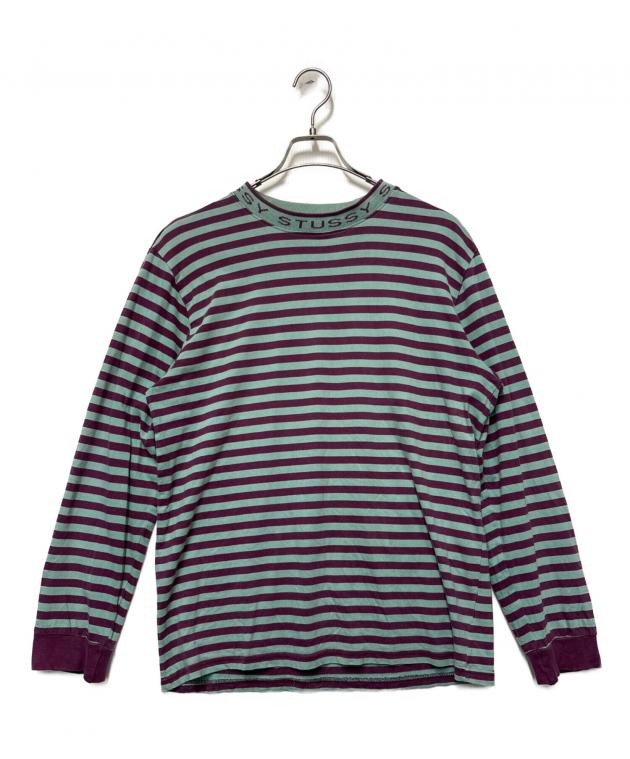 中古・古着通販】stussy (ステューシー) ボーダーカットソー パープル 