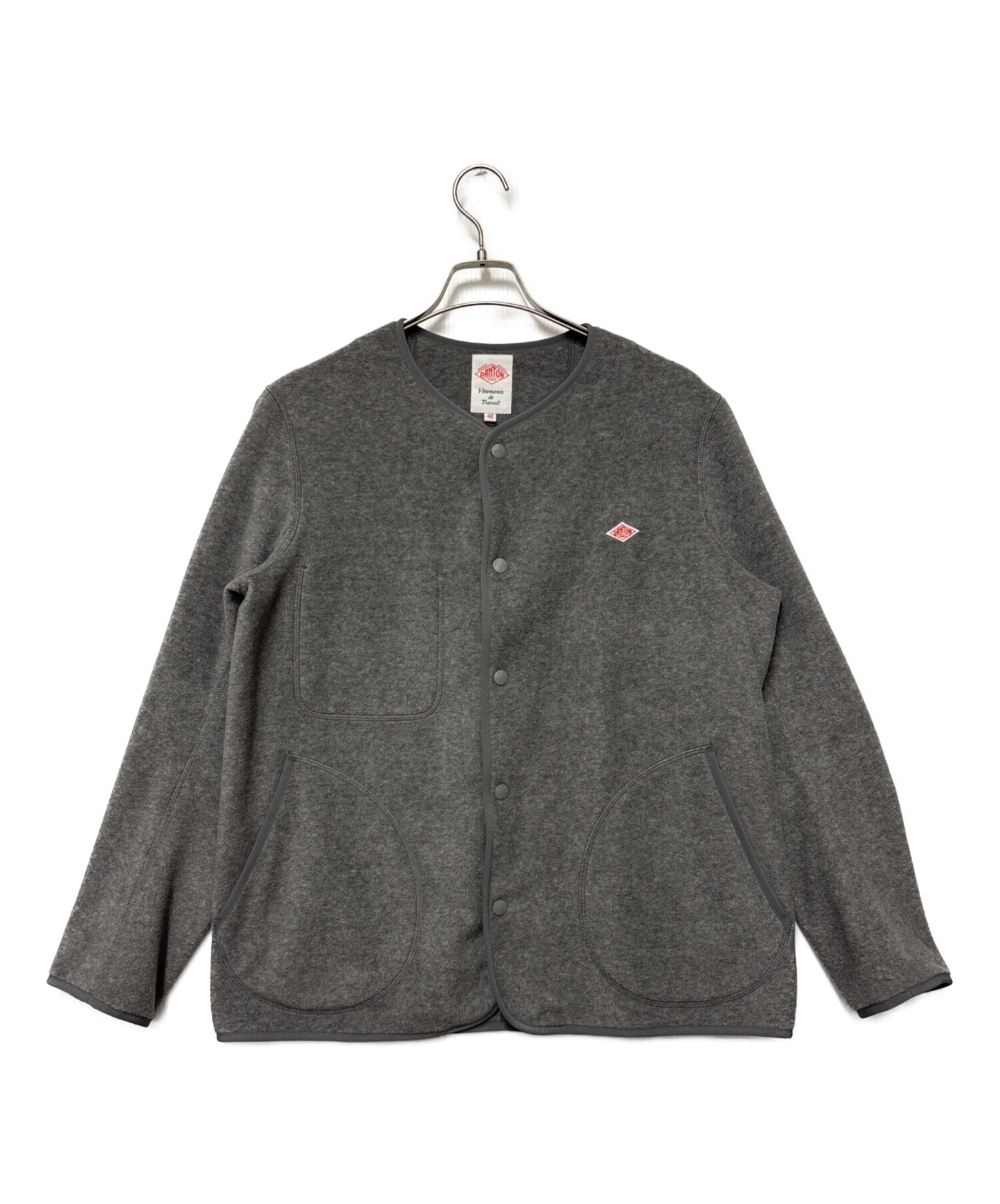 中古・古着通販】DANTON (ダントン) フリースカーディガン グレー