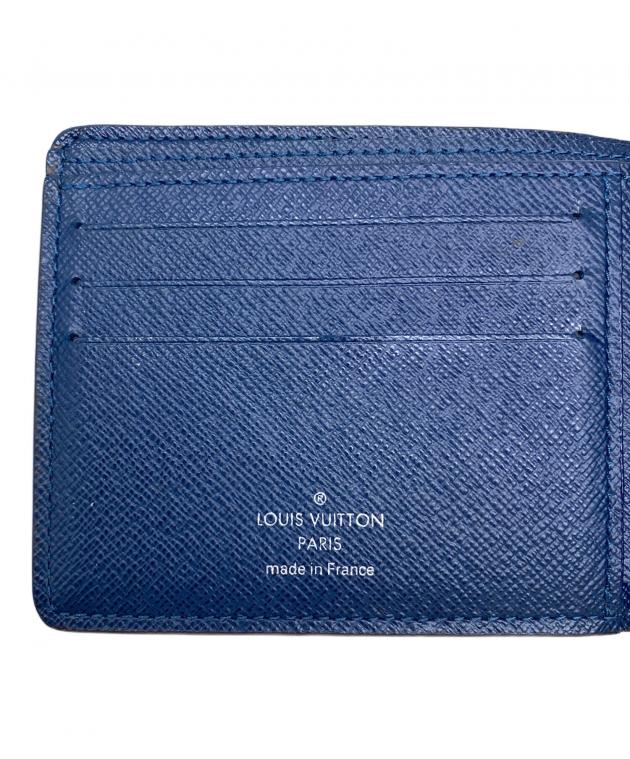 中古・古着通販】LOUIS VUITTON (ルイ ヴィトン) 2つ折り財布 ネイビー