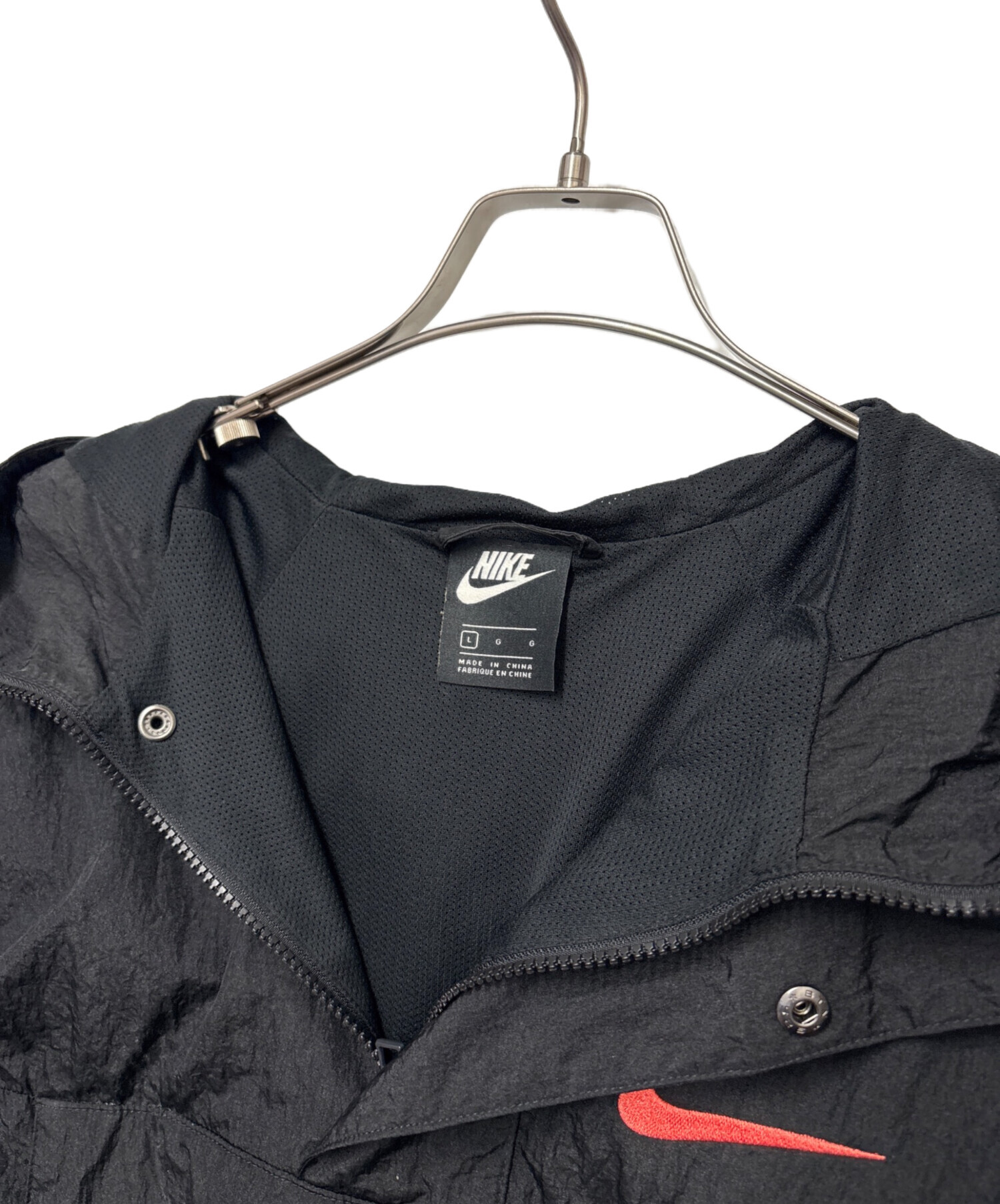 中古・古着通販】NIKE (ナイキ) アノラックパーカー ブラック サイズ:L