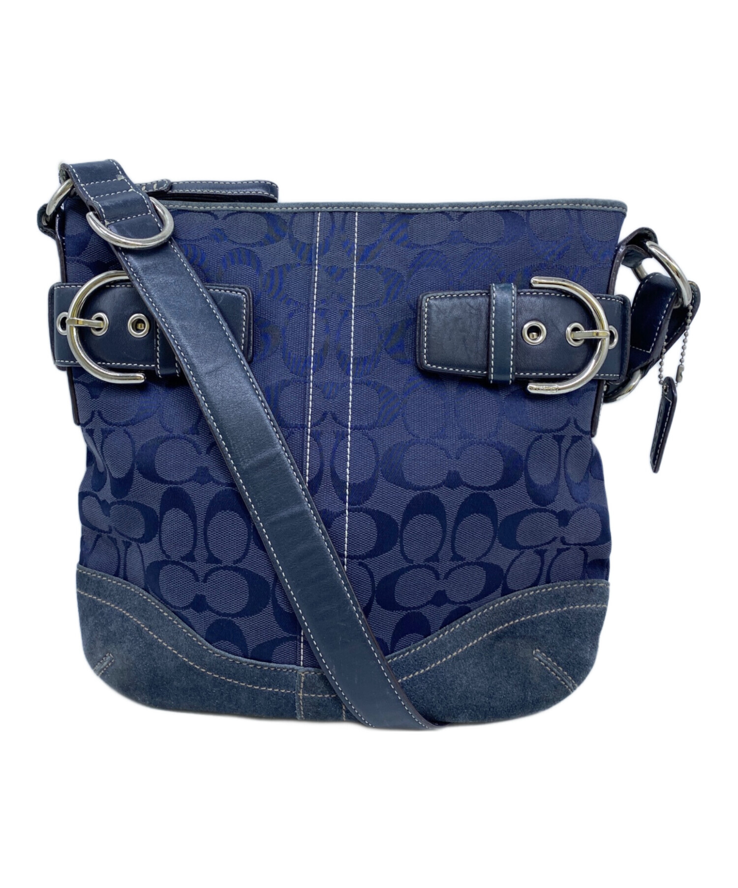 中古・古着通販】COACH (コーチ) ショルダーバッグ ネイビー｜ブランド