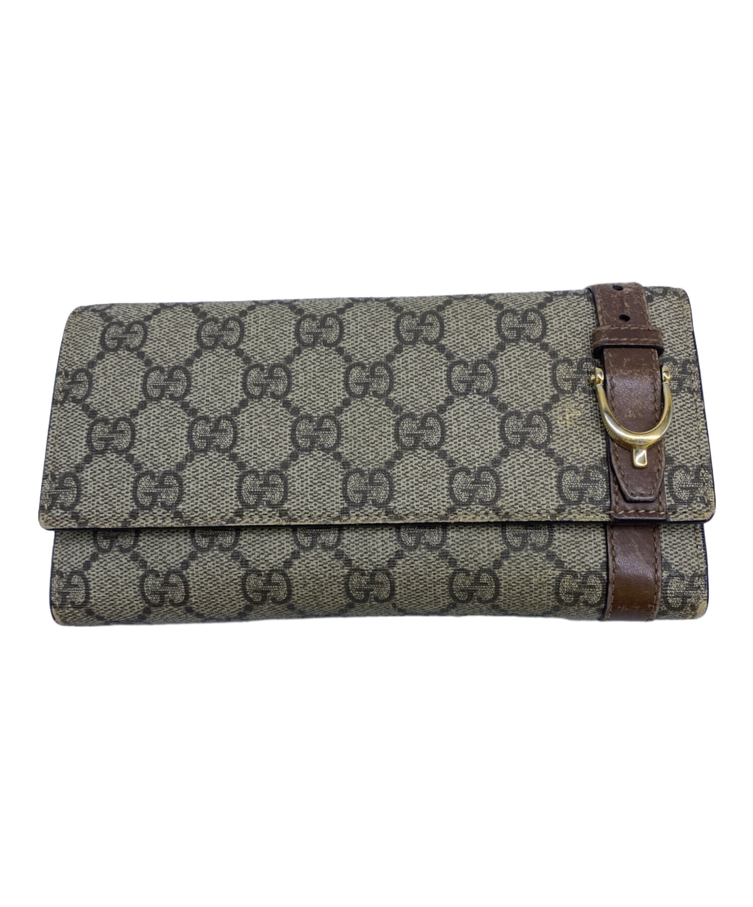 中古・古着通販】GUCCI (グッチ) GUCCI 長財布 グレー×ブラウン