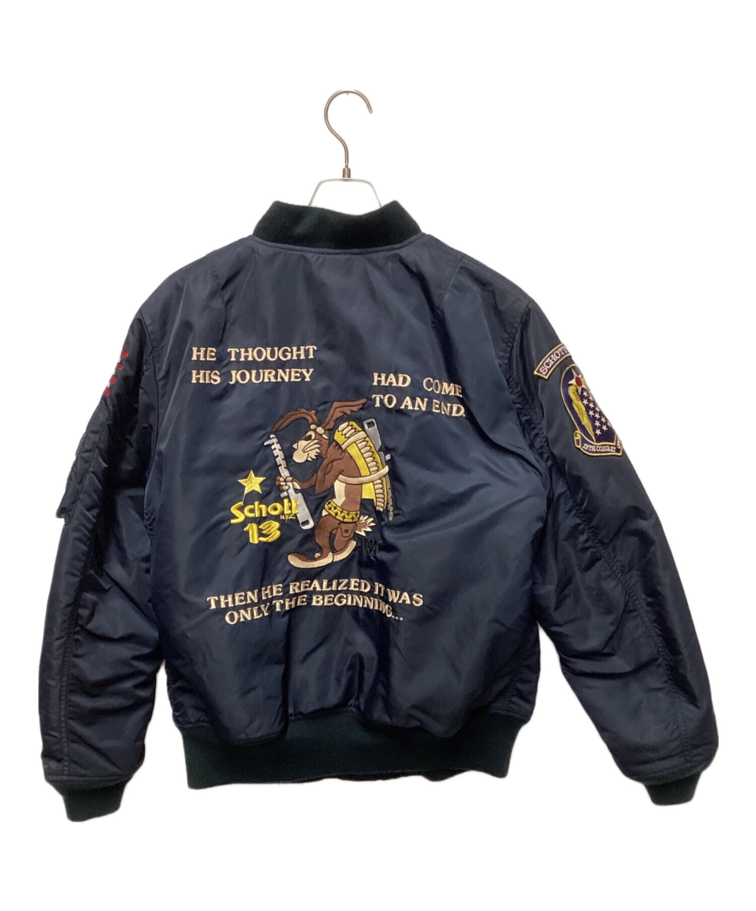 中古・古着通販】Schott (ショット) MA-1ジャケット ネイビー サイズ