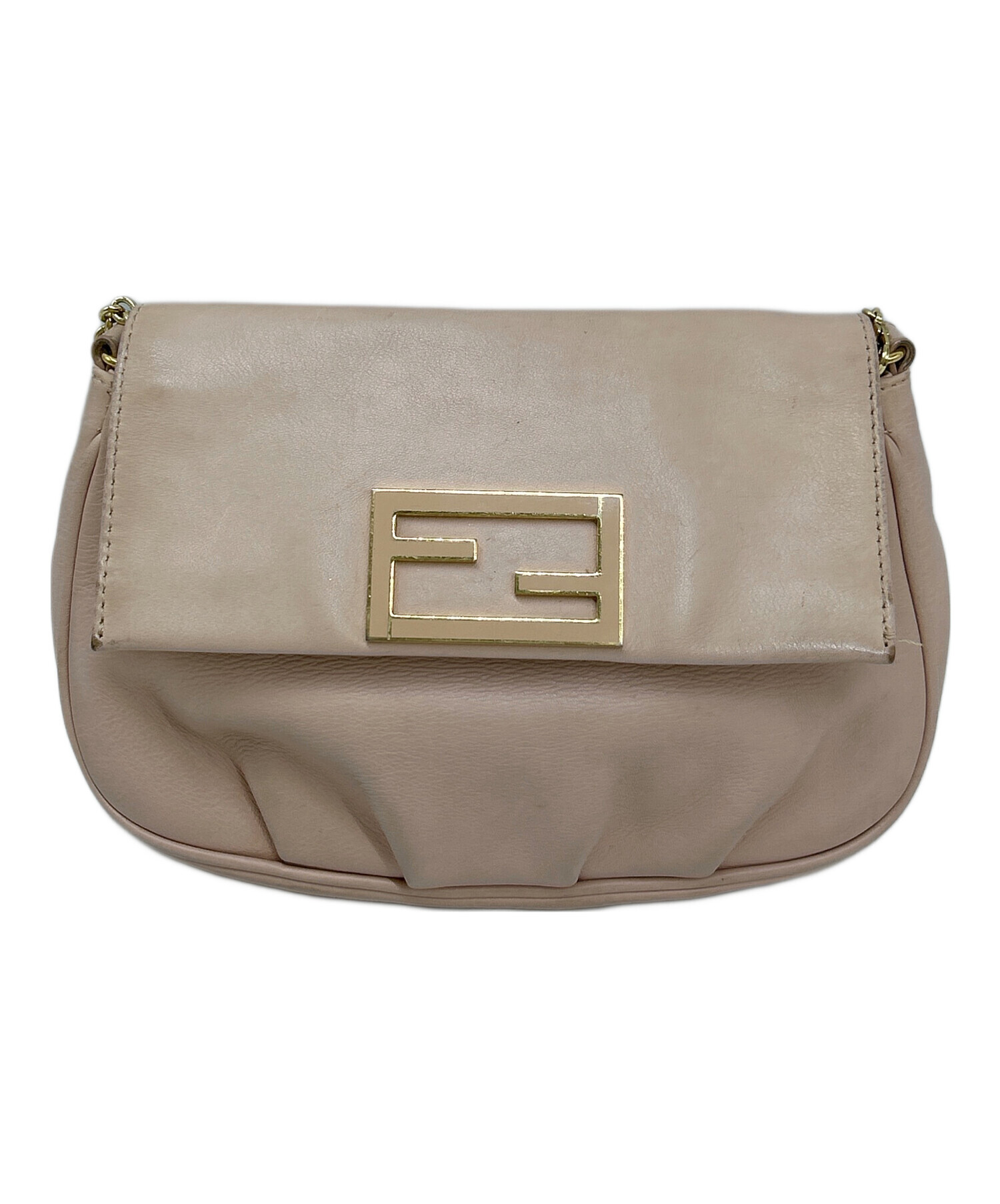 中古・古着通販】FENDI (フェンディ) チェーンショルダーバッグ ピンク